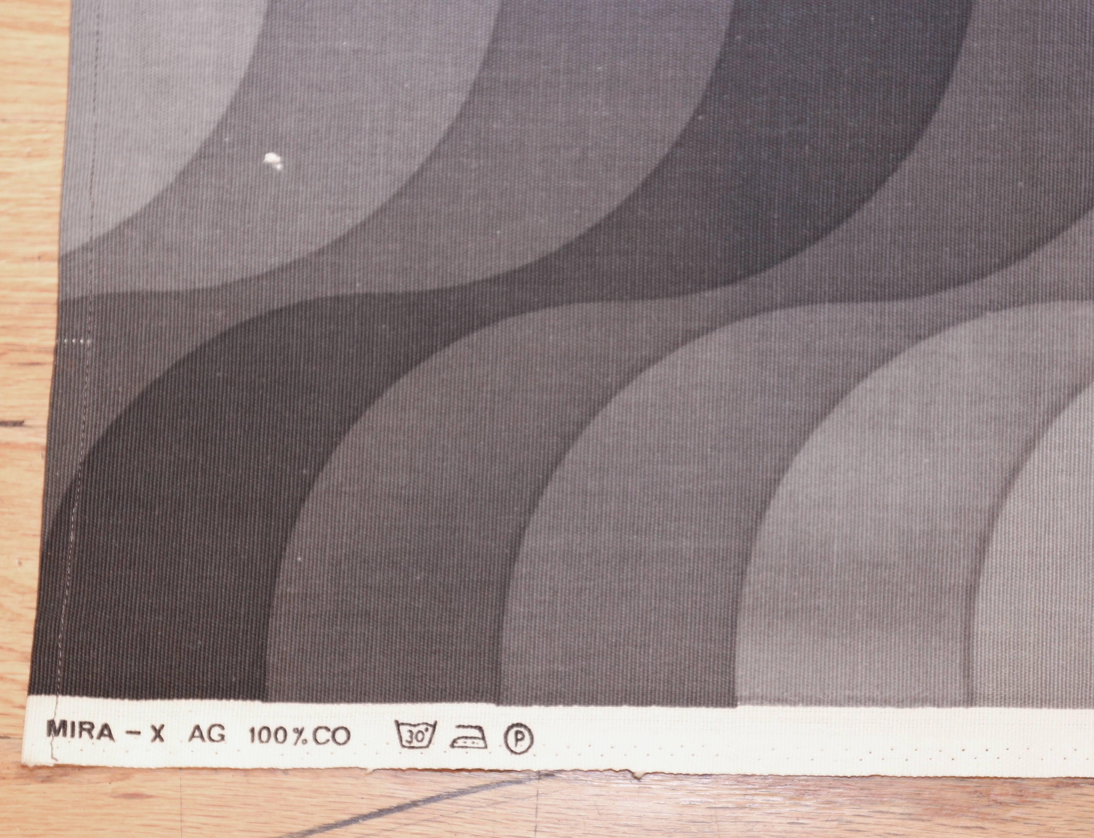 Scandinavian Modern Vintage “Welle” 'Wave' Verner Panton Textile