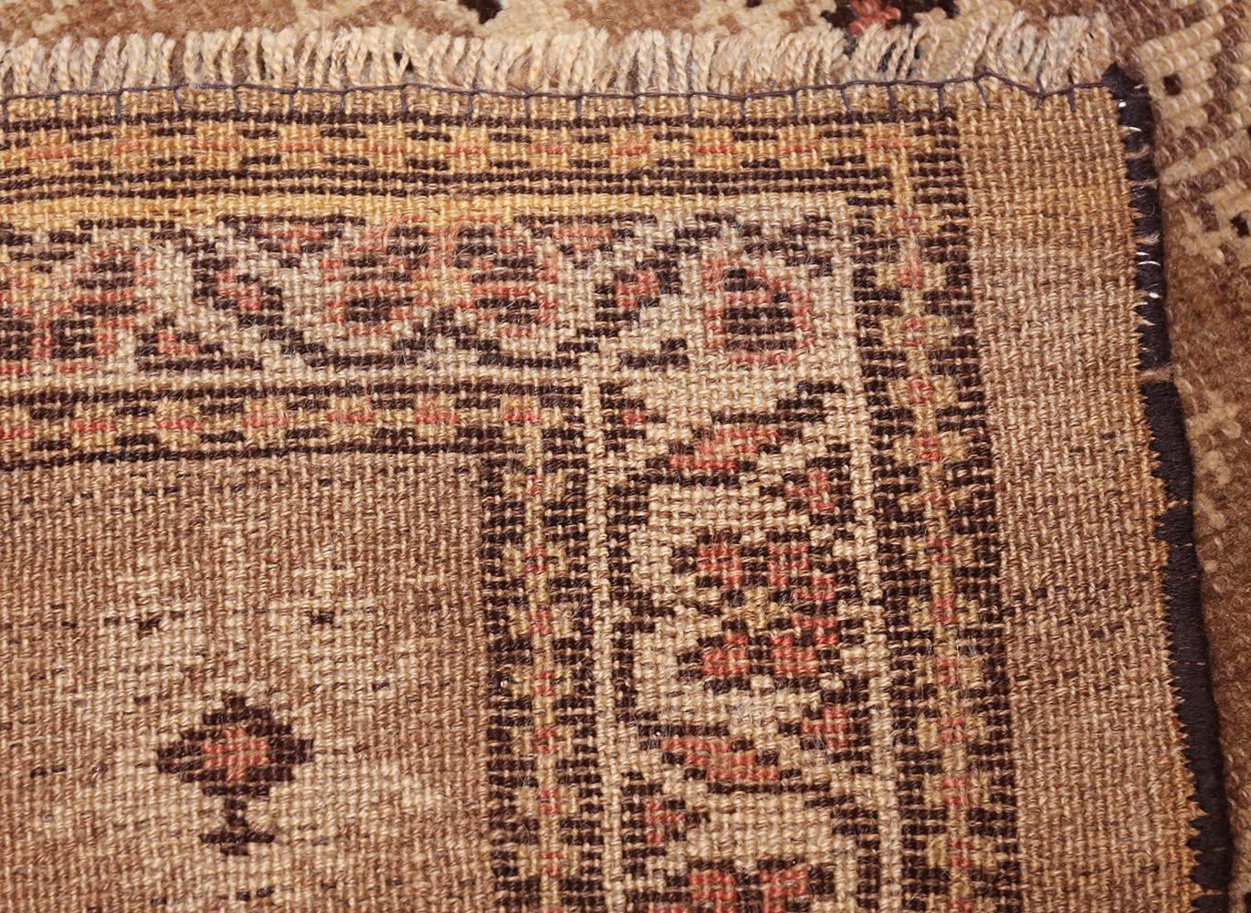 Hand-Knotted Antique Persian Bakshaish Rug