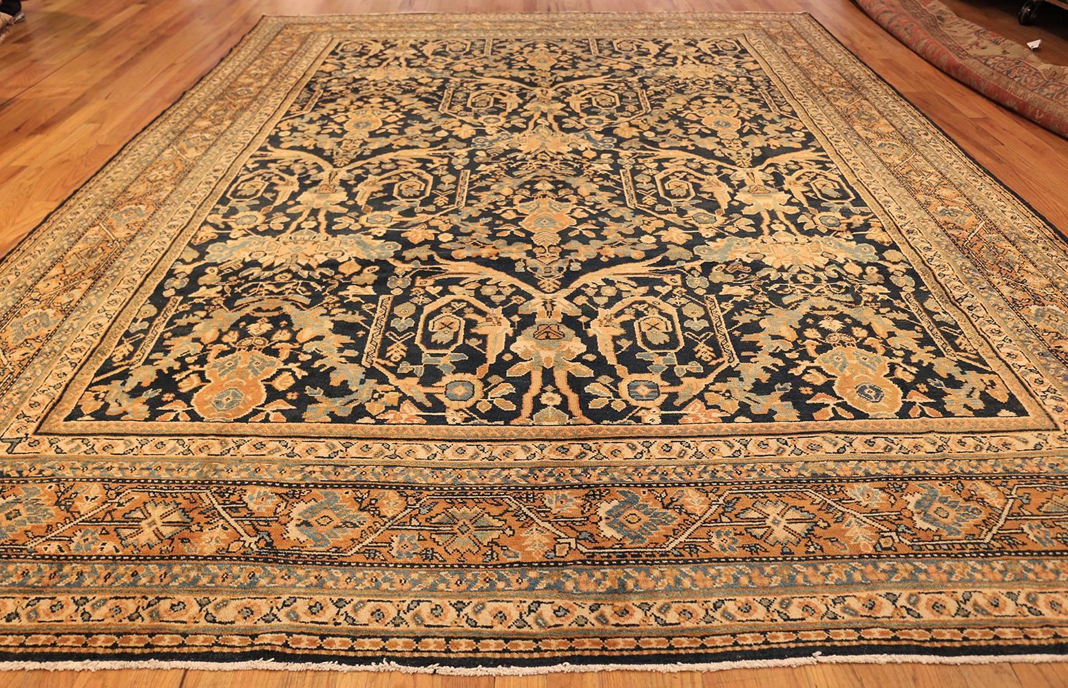 Wool Beautiful Antique Persian Mahal Sultanabad Rug