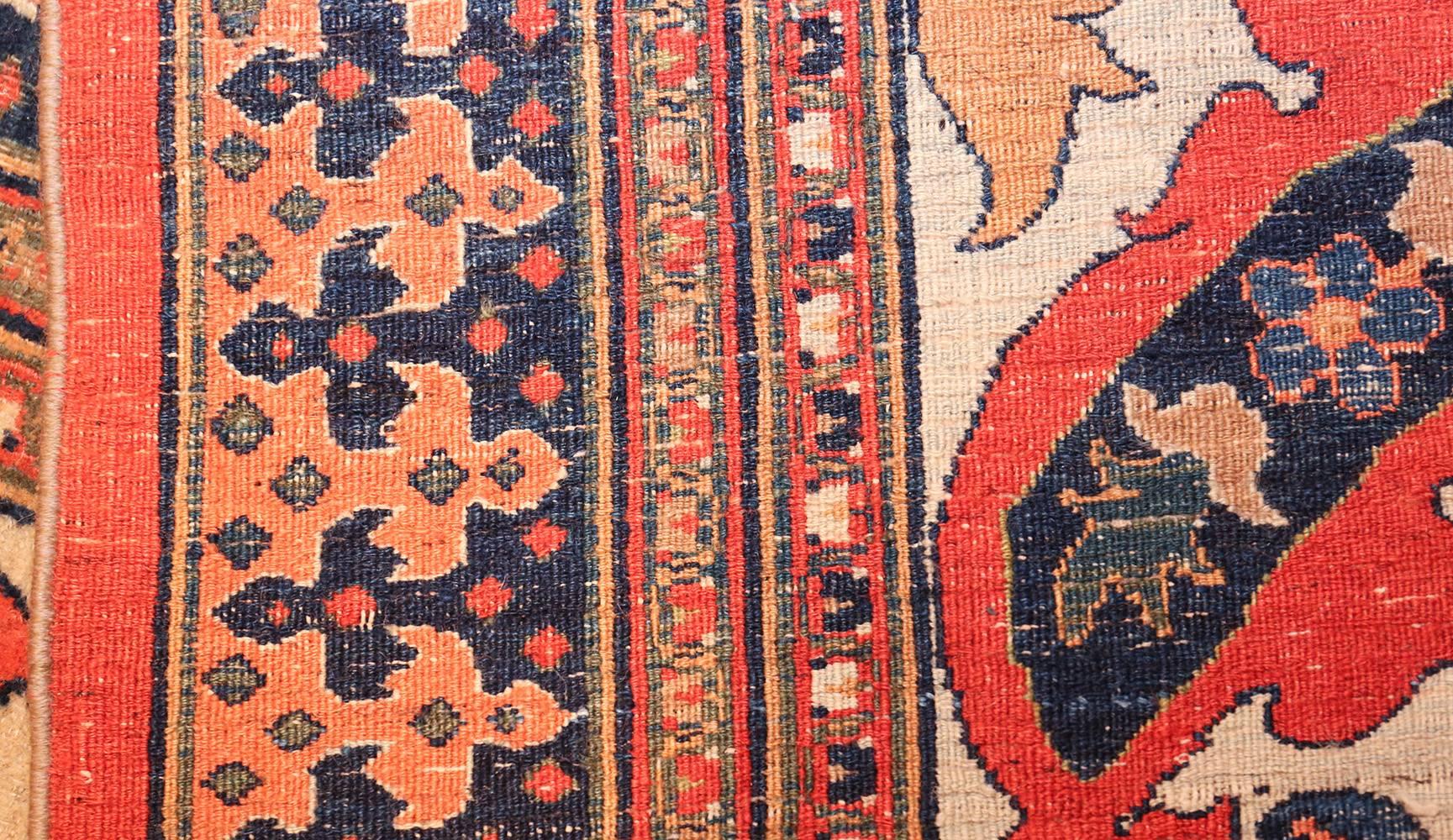 20th Century Antique Persian Khorassan Carpet. Size: 9 ft 10 in x 13 ft 9 in (3 m x 4.19 m)