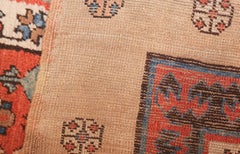 Small Tribal Antique Persian Bakshaish Rug. Size: 3 ft 7 in x 10 ft 2 in