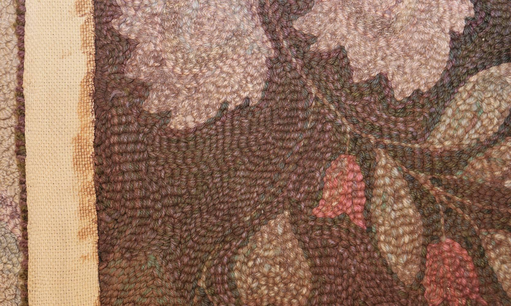 Tappeto antico americano uncinato. Dimensioni: 9 ft 4 in x 13 ft 2 in in vendita 1
