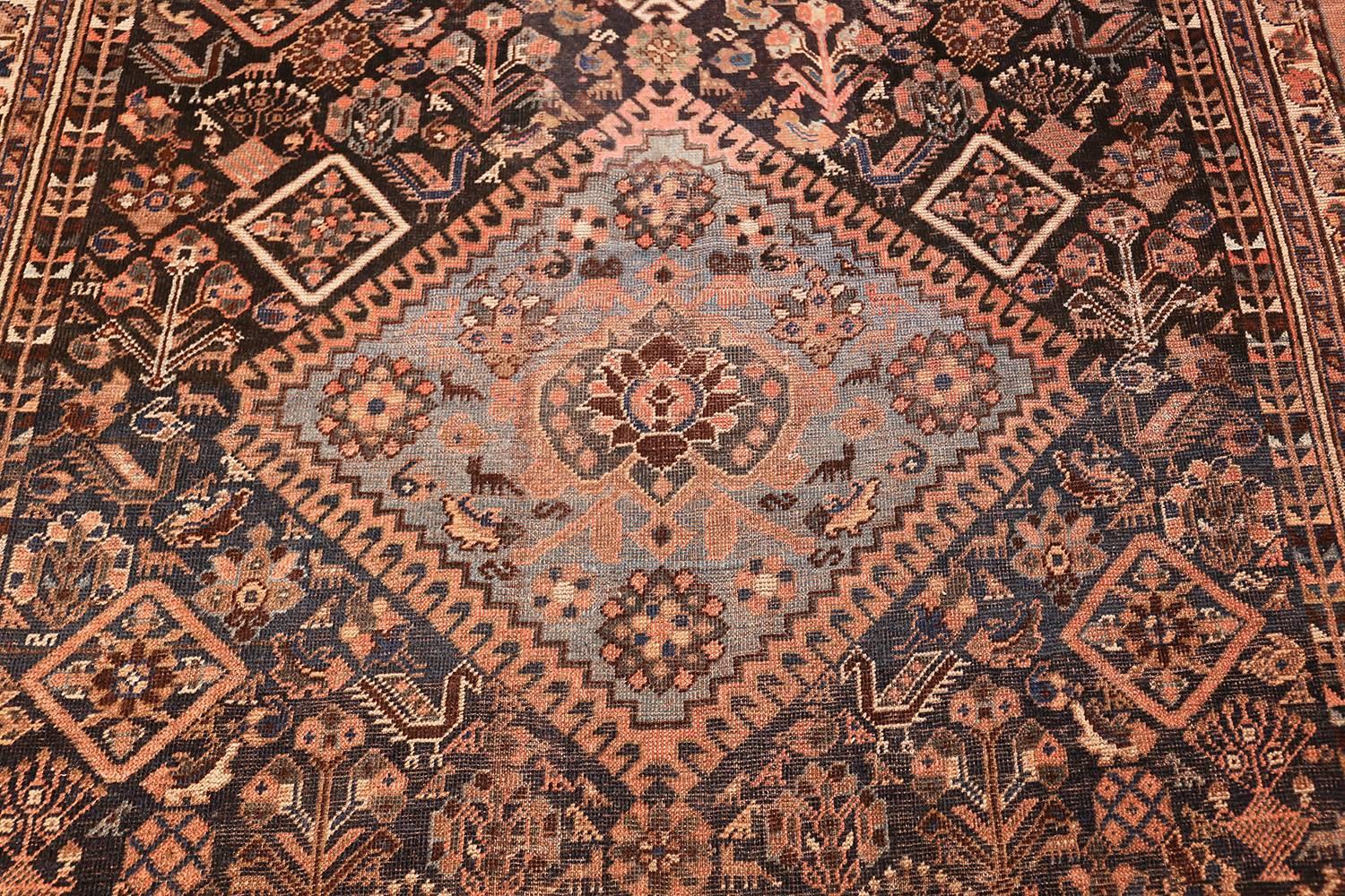 20th Century Antique Persian Qashqai Gallery Size Rug. Size: 7 ft x 16 ft 8 in 