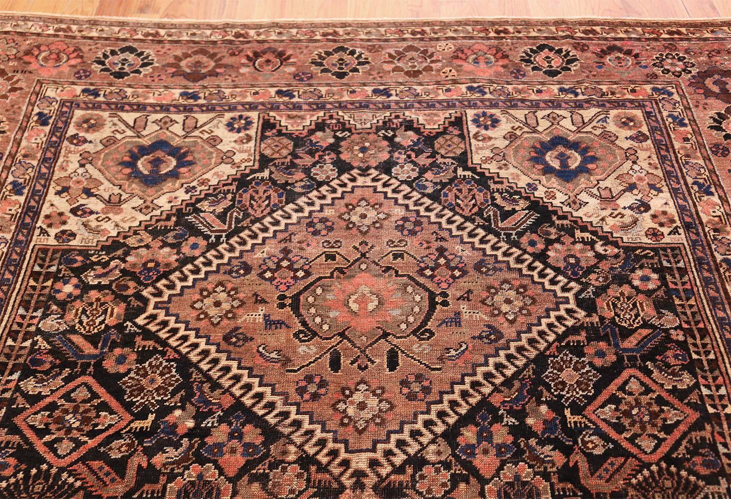 Antique Persian Qashqai Gallery Size Rug. Size: 7 ft x 16 ft 8 in  1