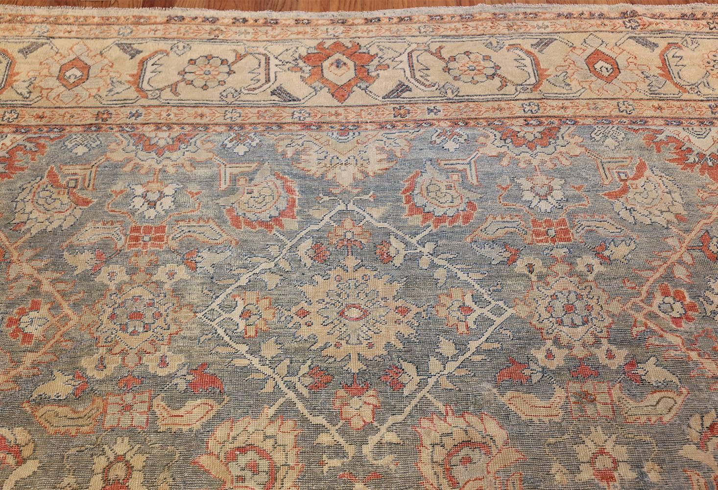 Grayish Background Antique Sultanabad Persian Rug 3