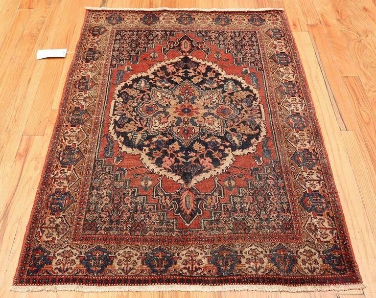 Small Scatter Size Antique Persian Senneh Rug For Sale at 1stdibs