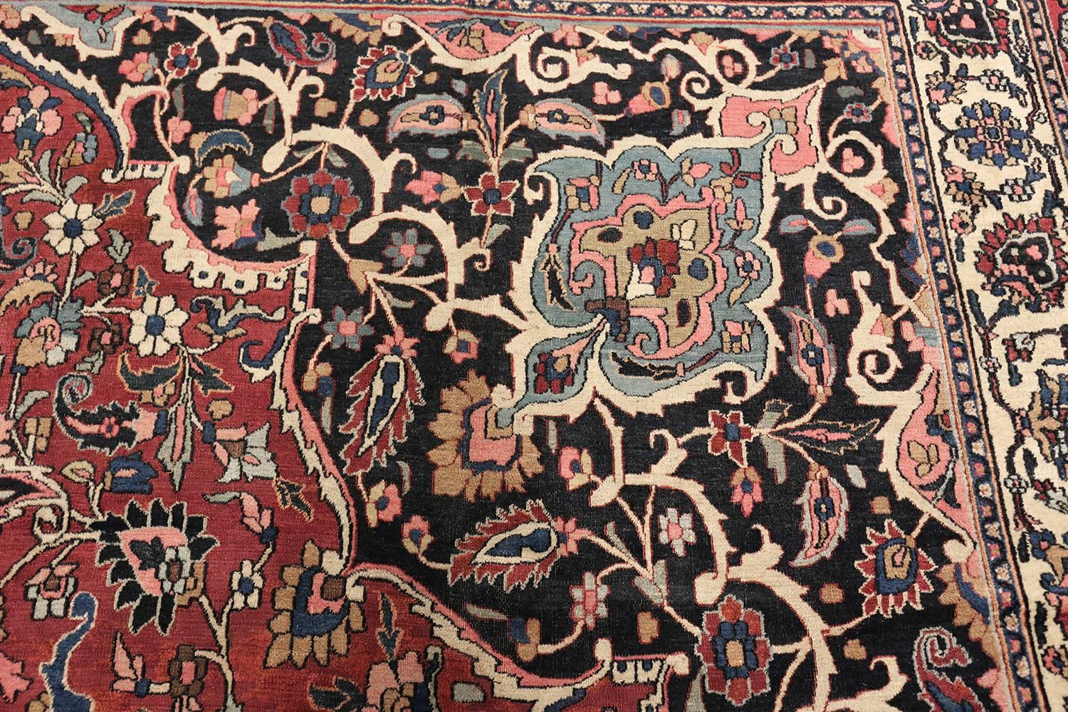 Hand-Knotted Oversized Fine Antique Persian Khorassan Mashad Rug. Size: 15 ft 6 in x 20 ft 