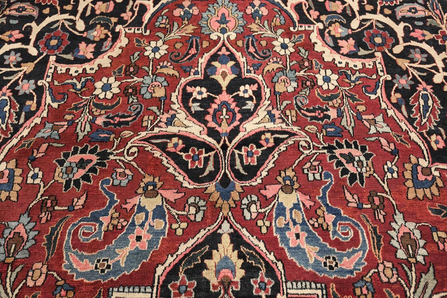 Oversized Fine Antique Persian Khorassan Mashad Rug. Size: 15 ft 6 in x 20 ft  In Excellent Condition In New York, NY