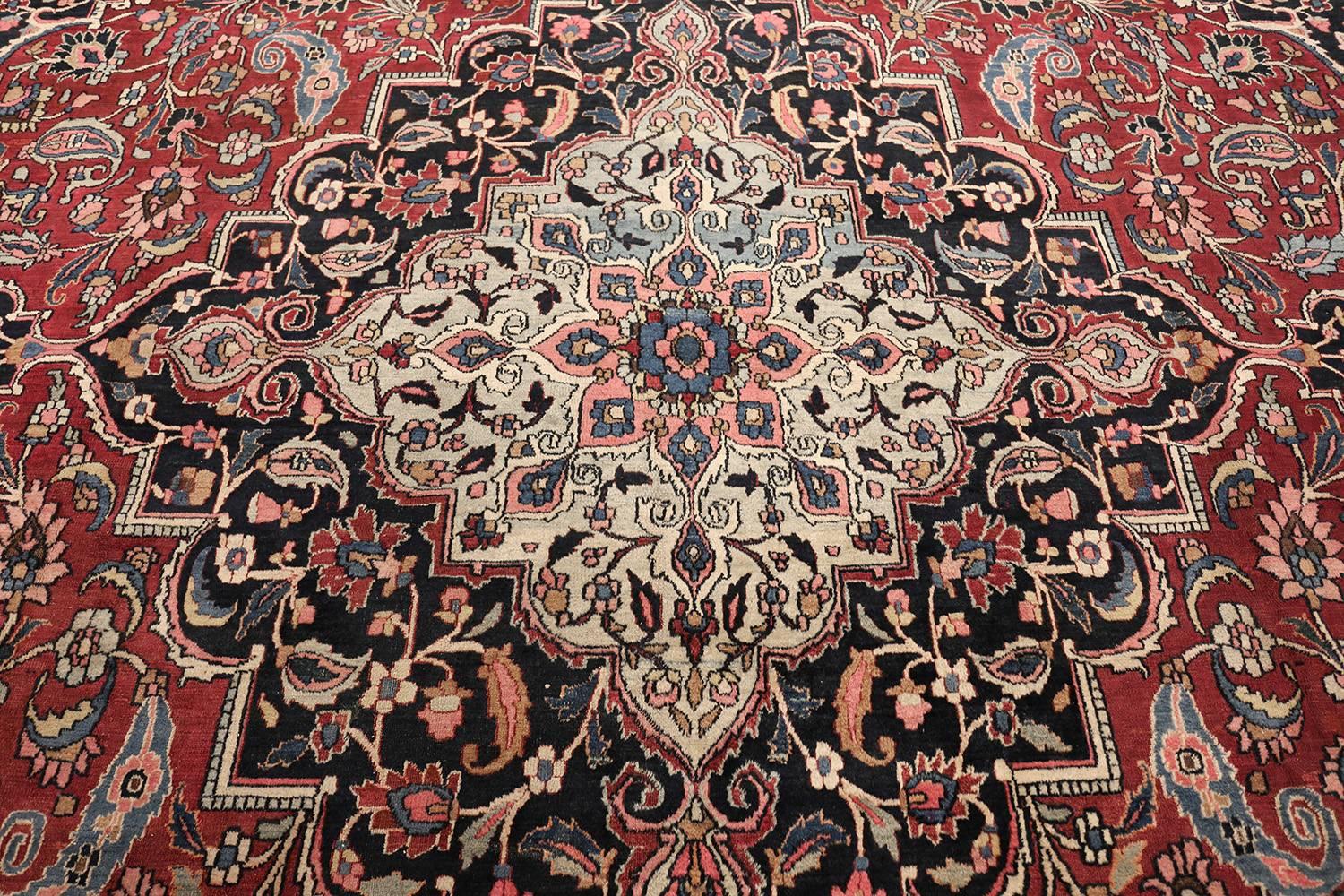 20th Century Oversized Fine Antique Persian Khorassan Mashad Rug. Size: 15 ft 6 in x 20 ft 