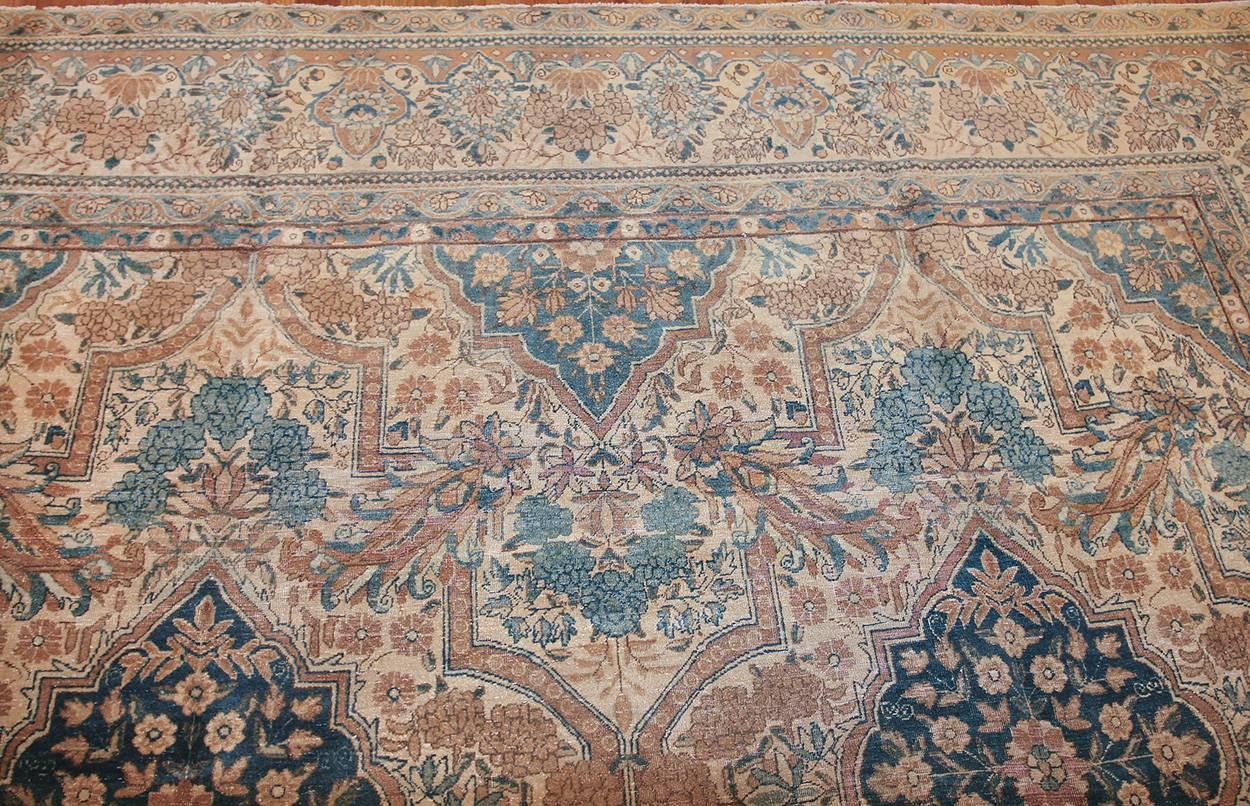 Wool Antique Persian Kerman Rug. Size: 10 ft 6 in x 14 ft 2 in (3.2 m x 4.32 m)