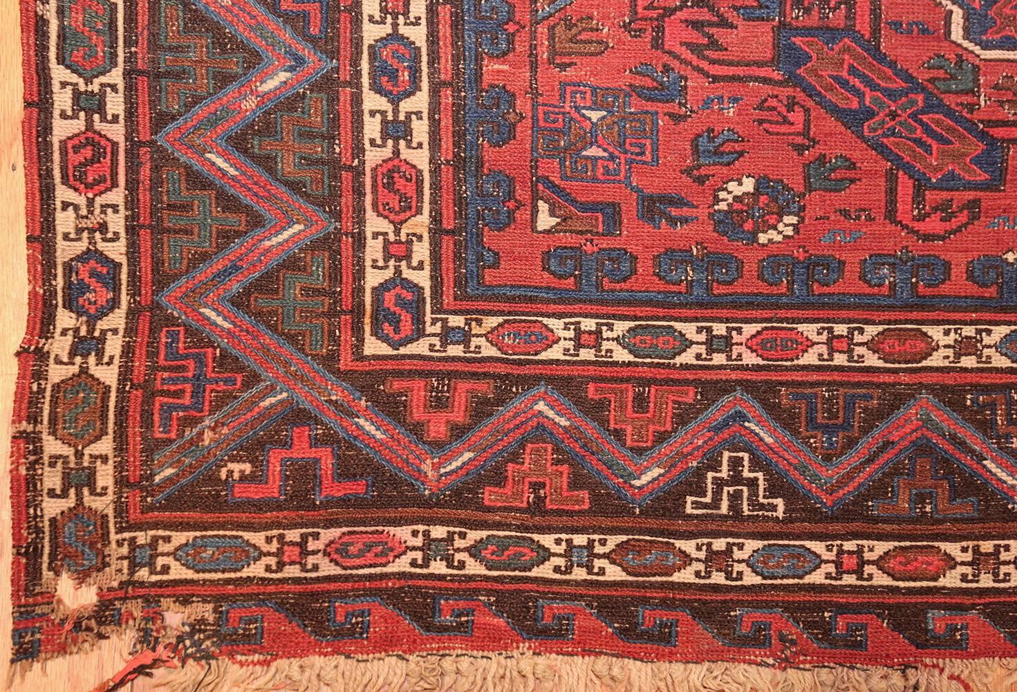 20th Century Tribal Antique Caucasian Soumak Rug. Size: 8 ft x 12 ft 6 in (2.44 m x 3.81 m)