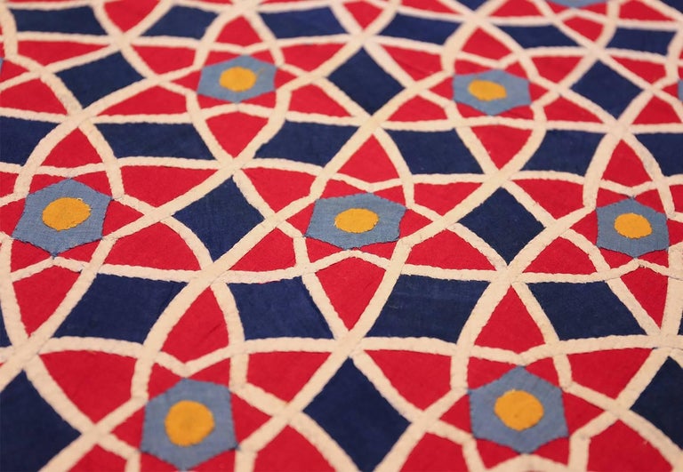 Antique Khayamiya Tent Panel Egyptian Textile. Size 10 ft 5 in x 15 ft