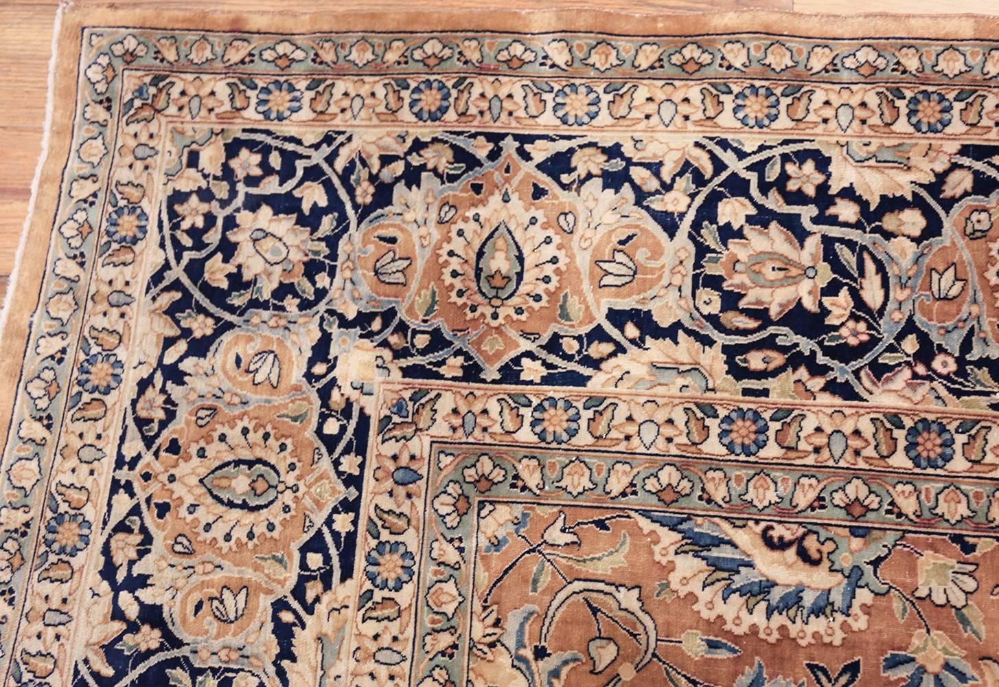 Hand-Knotted Antique Persian Kerman Carpet 
