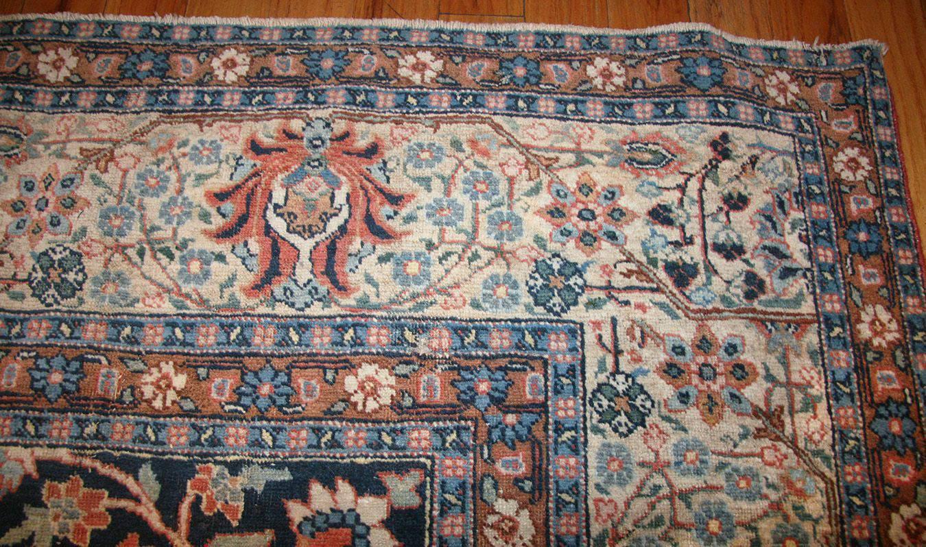 Beautiful Shabby Chic Antique Persian Tabriz Rug In Distressed Condition In New York, NY