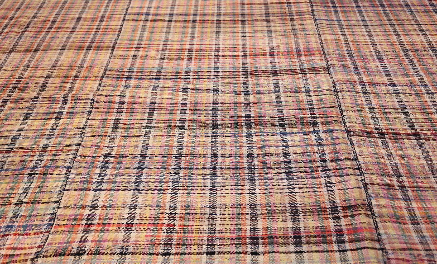 Wool Large Oversize Antique American Rag Rug