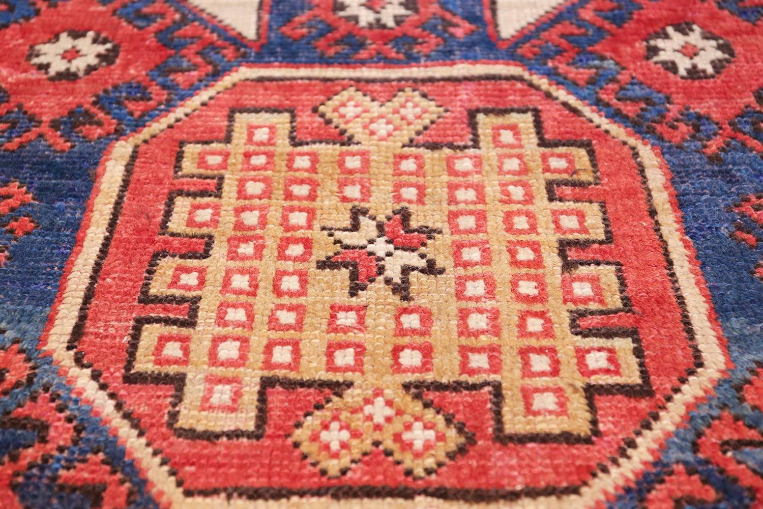 Small Scatter Size Tribal Antique Bergama Turkish Rug. Size: 4 ft 6 in x 7 ft  In Excellent Condition In New York, NY