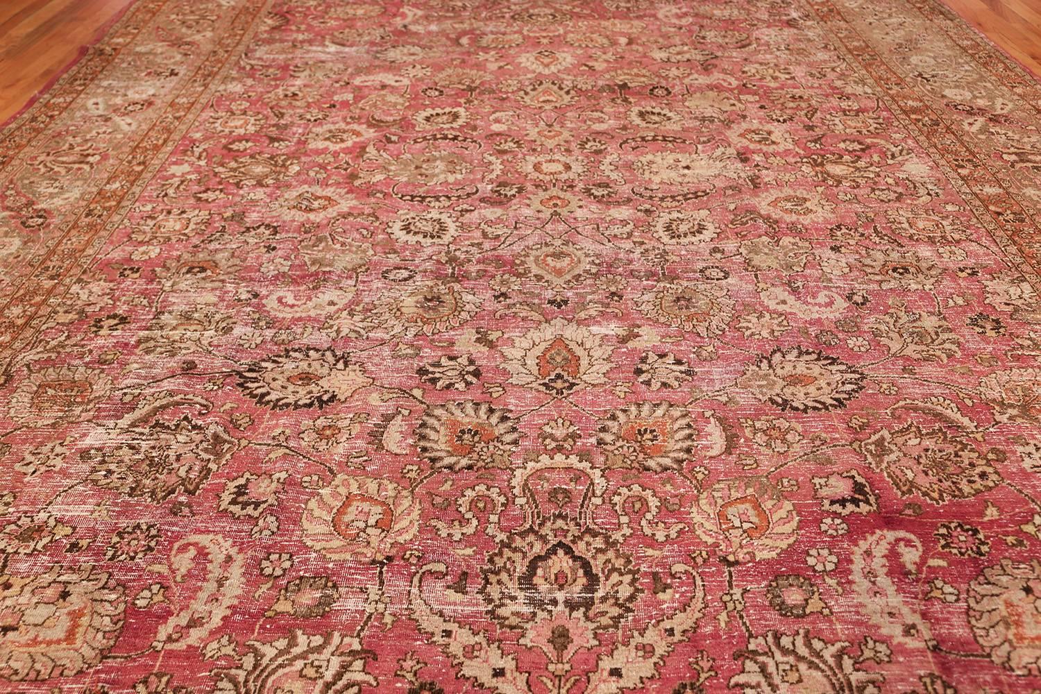 Antique Shabby Chic Persian Khorassan Carpet 1