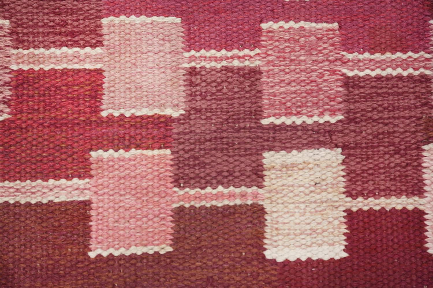 Wool Vintage Scandinavian Marta Maas Rug by Marianne Richter. Size: 5 ft 10 in x 8 ft
