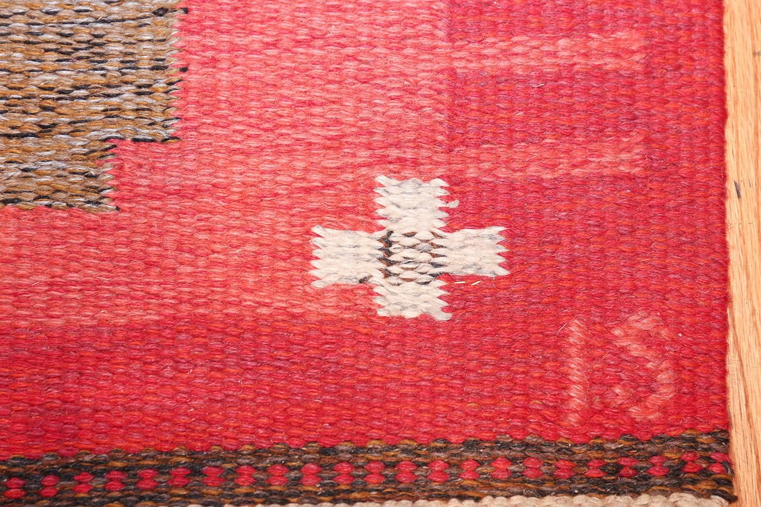 red scandinavian rug