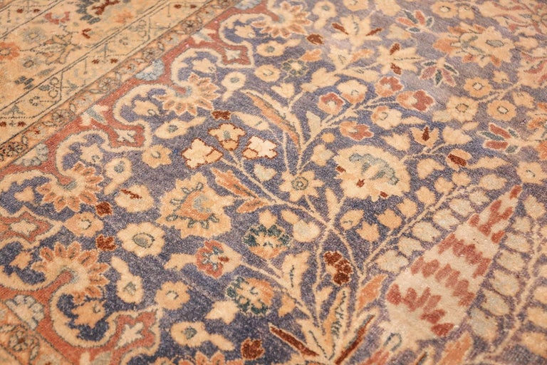 Antique Blue Background Khorassan Persian Rug at 1stDibs