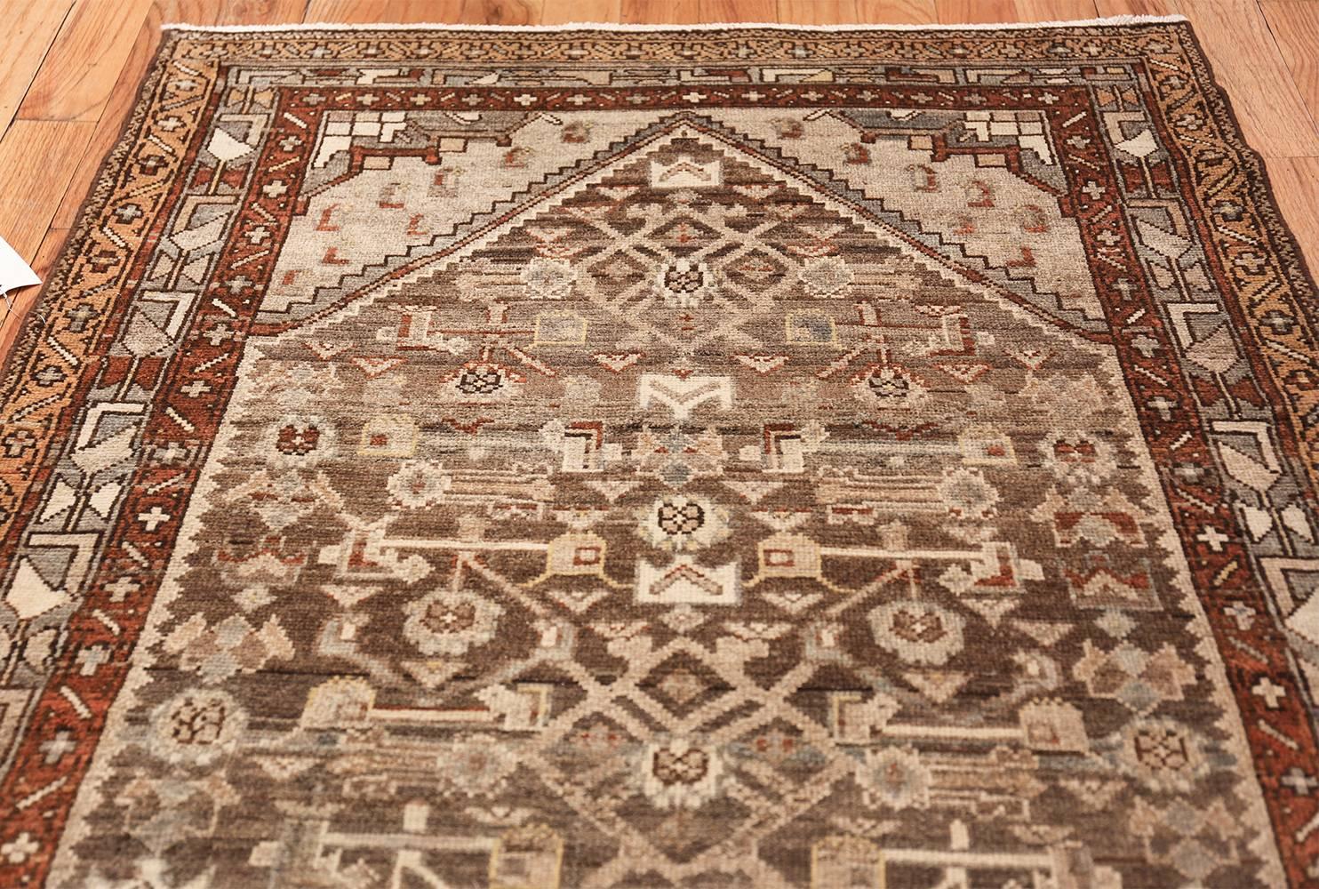 Geometric Design Antique Tribal Malayer Persian Runner Rug 1