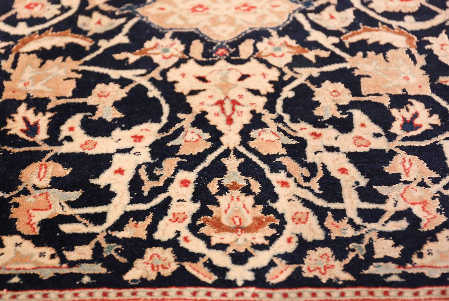 Beautiful Silk and Wool Vintage Nain Persian Rug, Country of Origin / Rug Type: Vintage Persian Rug, Circa Date: Mid – 20th Century
ranian Persian Nain Rugs – Nain is a small village located in central Iran that has relatively recently become a