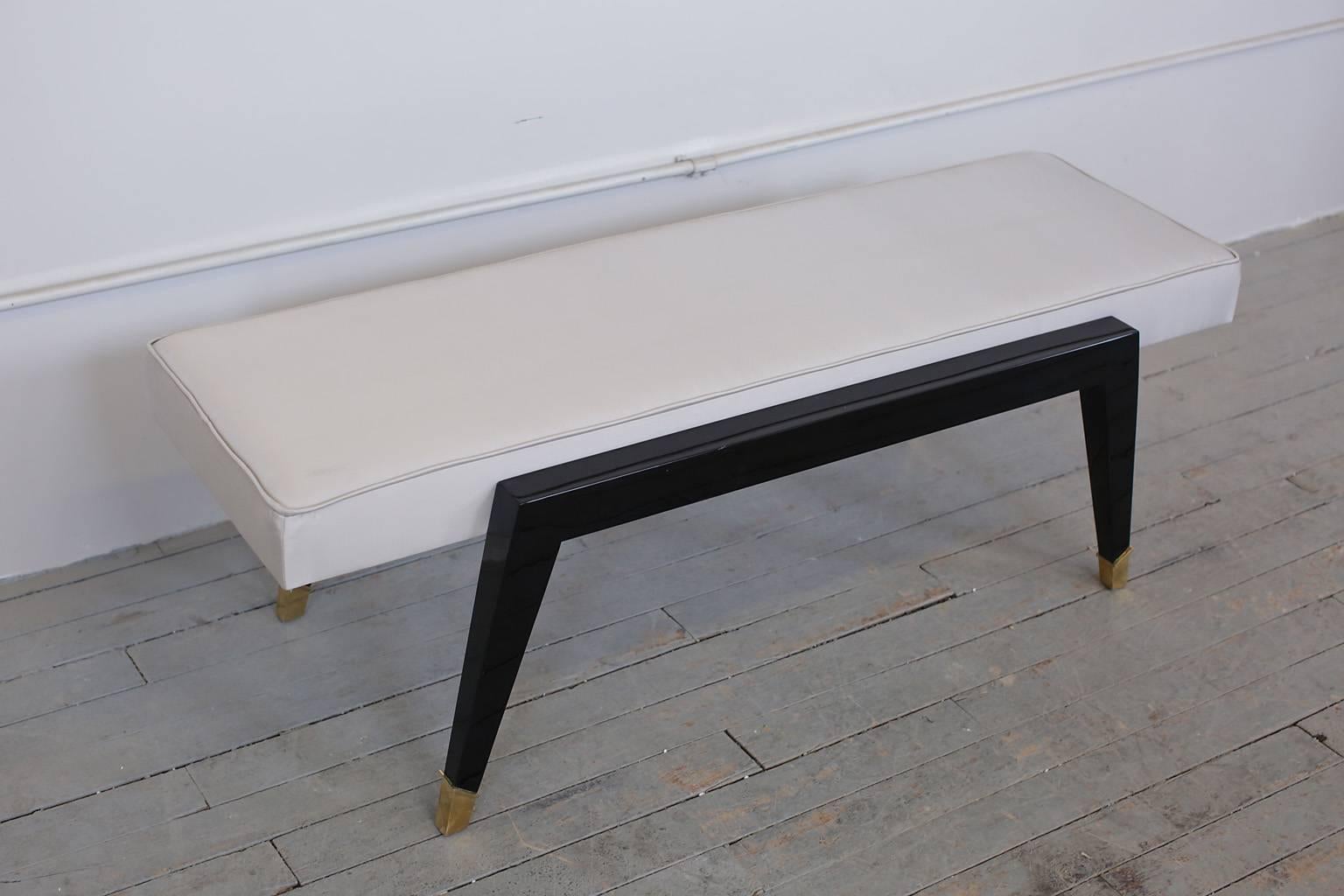 French Art Deco Bench with Sabots circa 1940s In Excellent Condition In New York, NY