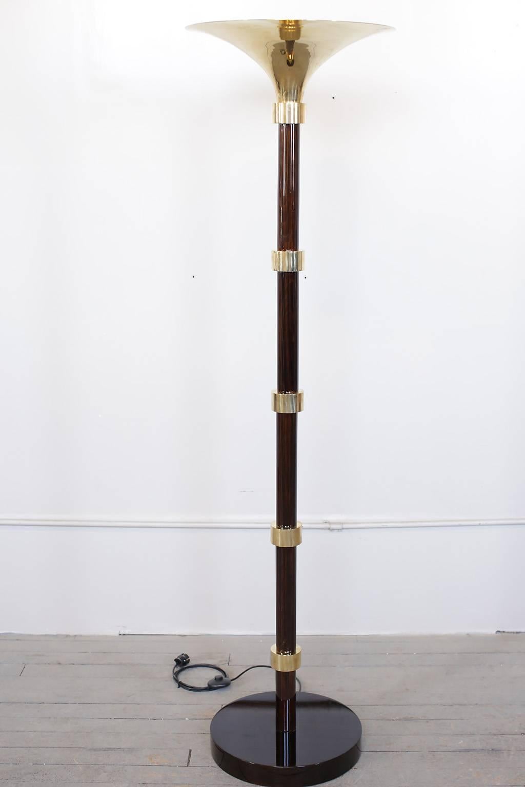 French Art Deco Torchiere/Floor Lamp, circa 1930s In Excellent Condition For Sale In New York, NY