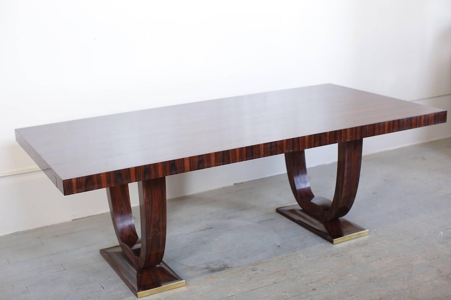 Mid-20th Century French Art Deco Rio Palissandre Dining Table circa 1935