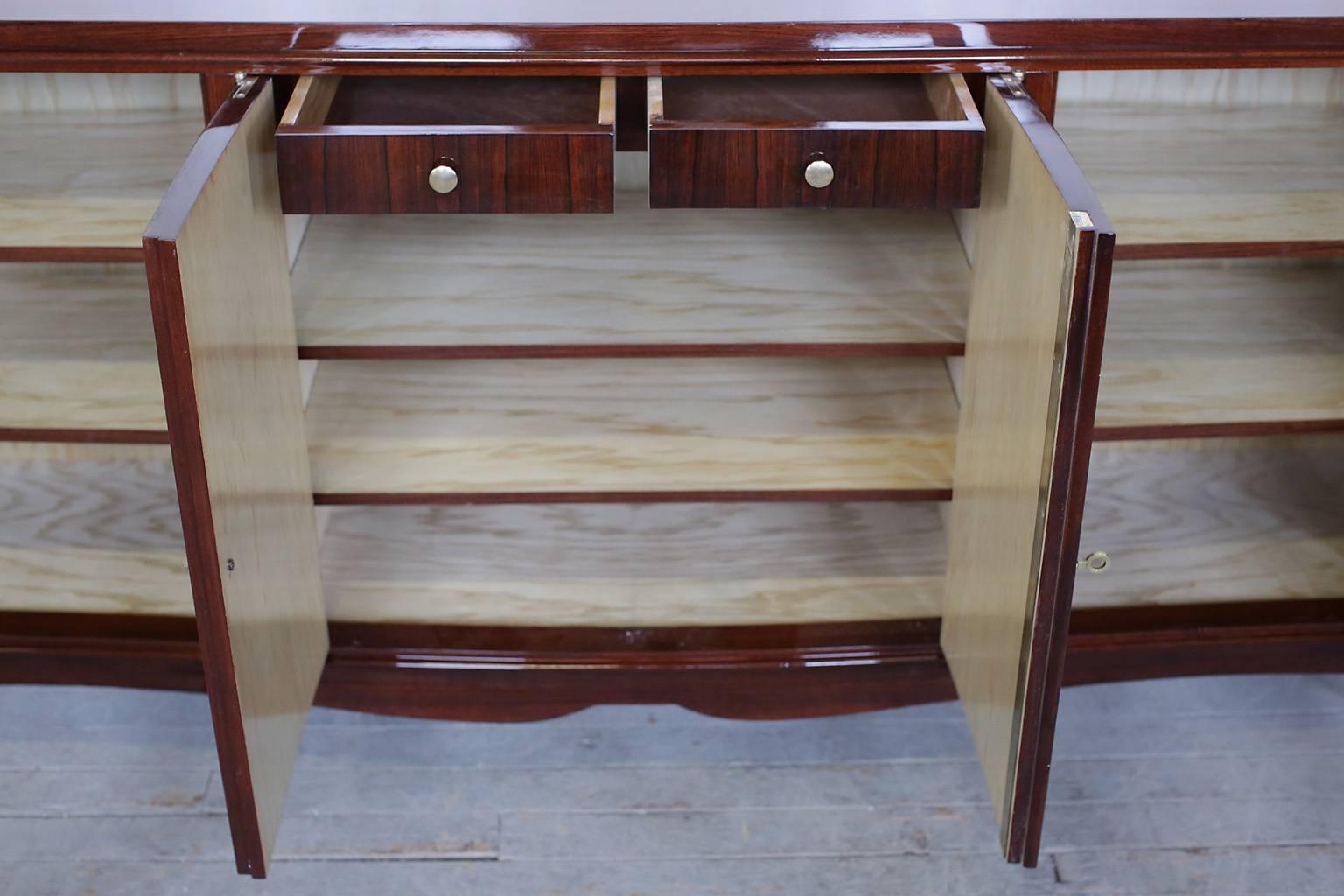 French Art Deco Rio Palissandre Sideboard / Buffet circa 1930s For Sale 3