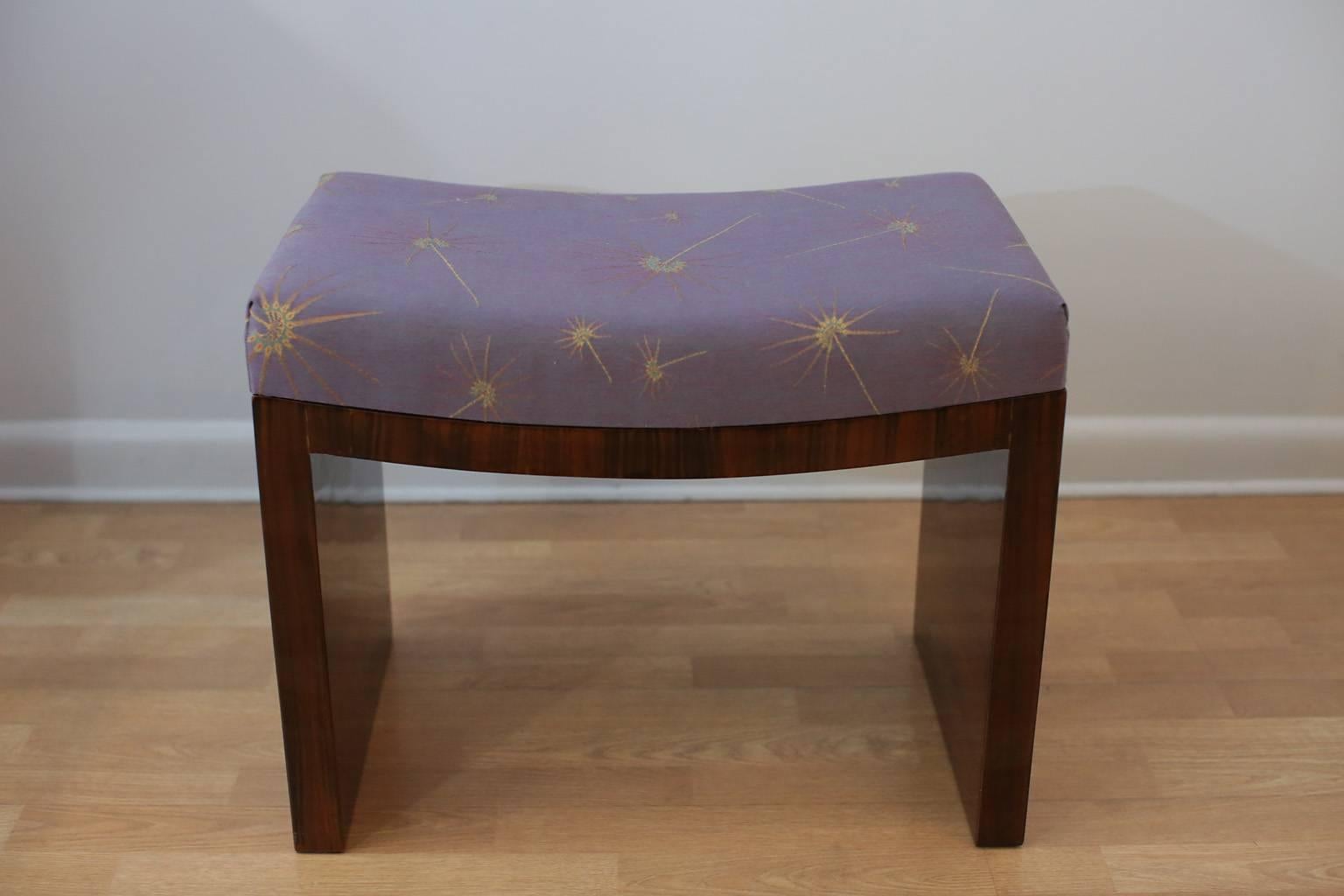 French Art Deco Bench or Pouf, circa 1940s In Excellent Condition In New York, NY