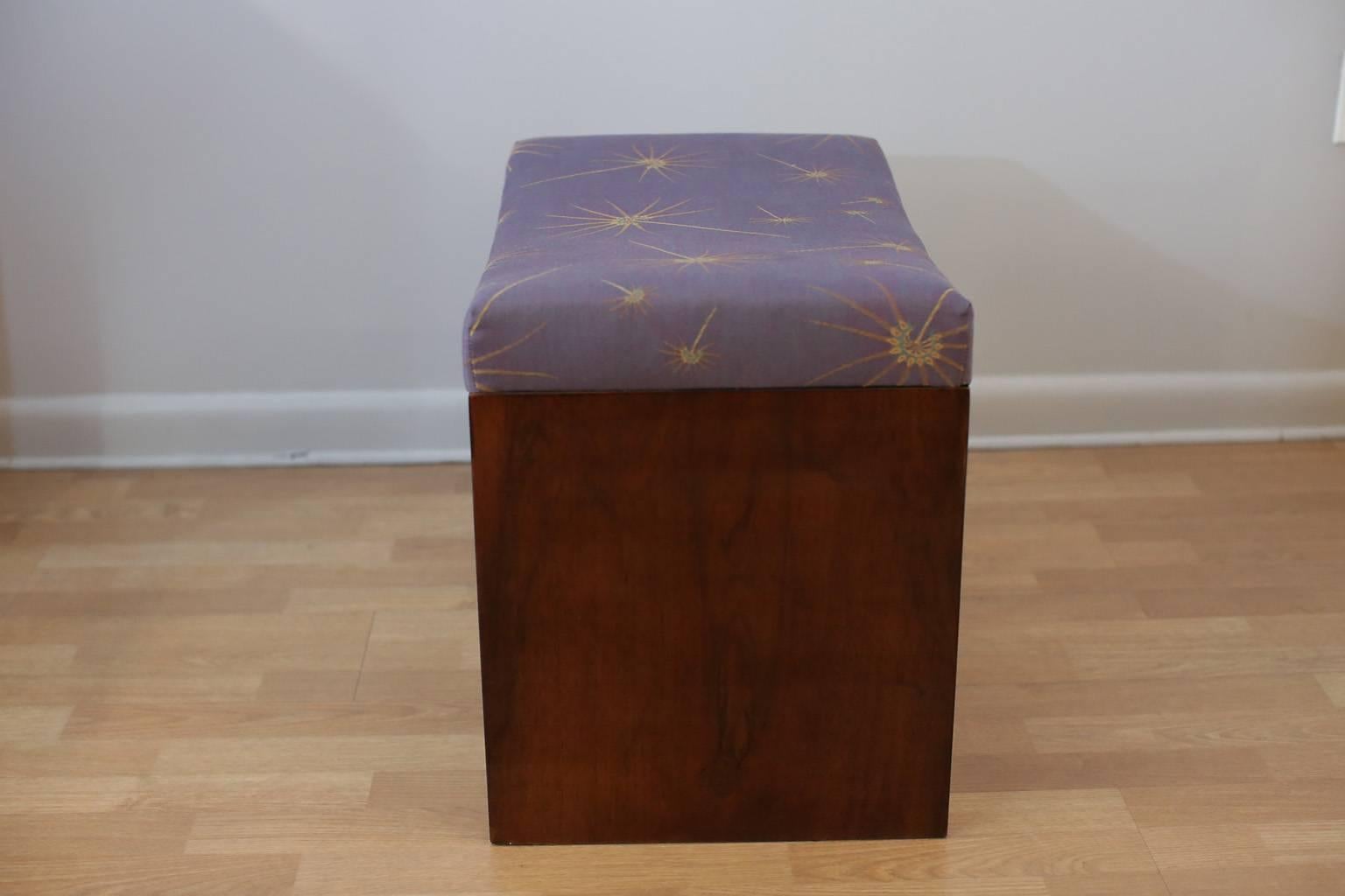Mid-20th Century French Art Deco Bench or Pouf, circa 1940s