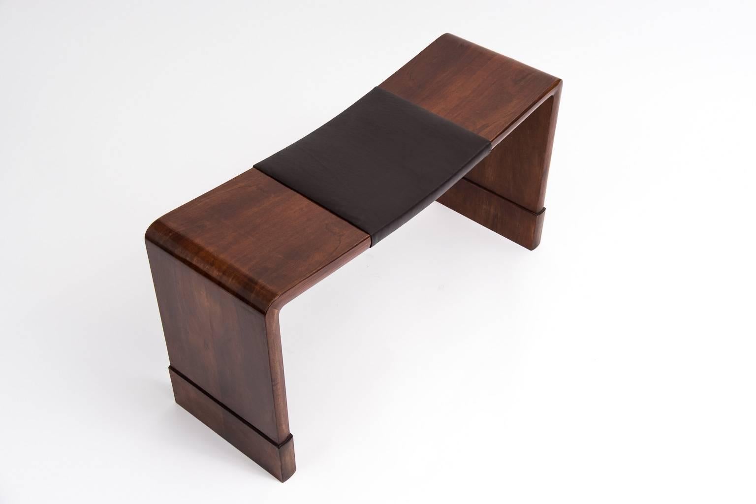 Deco Bench in the Manner of Eileen Grey In Excellent Condition In New York, NY