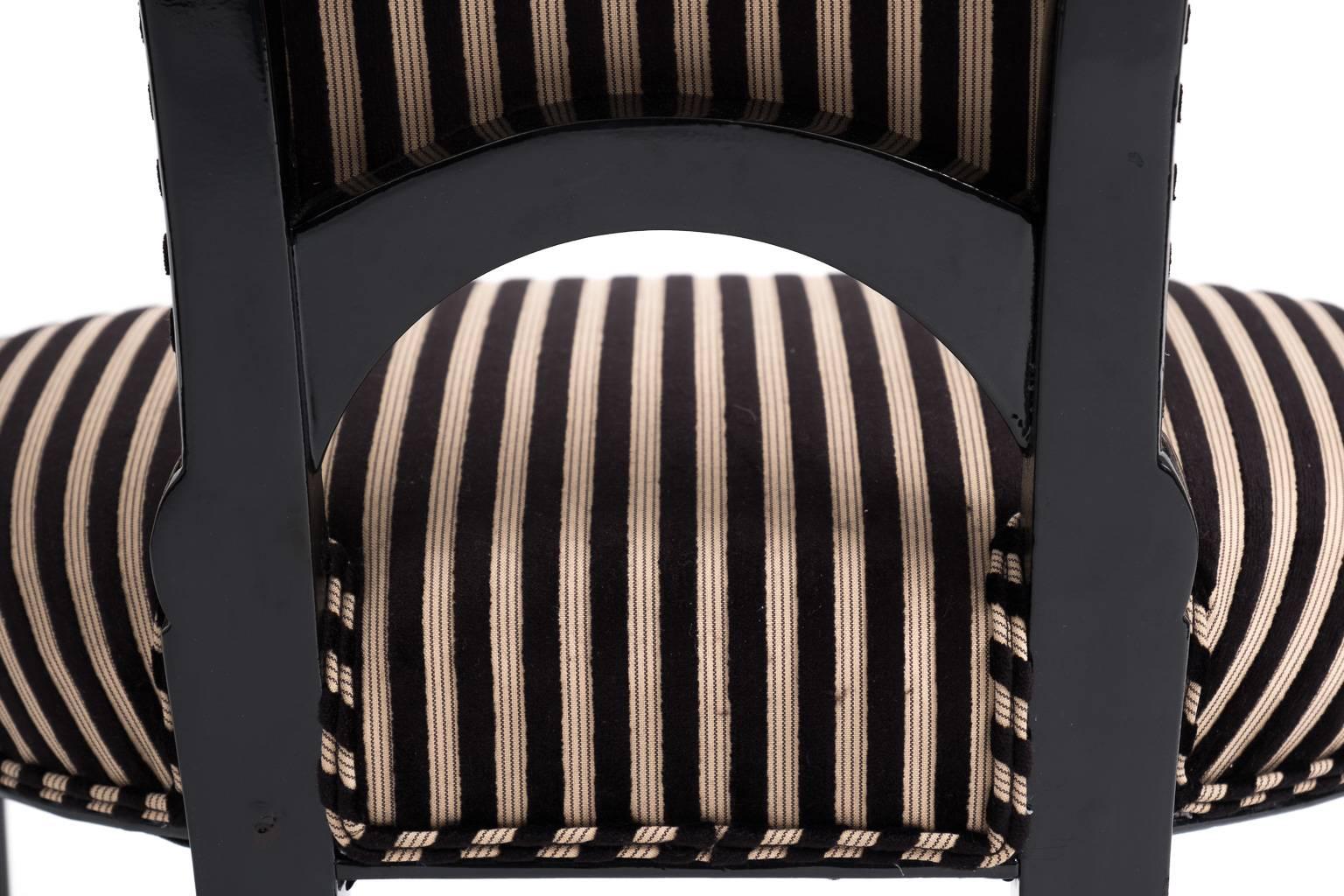 Art Deco Armchairs in Black Lacquer 2