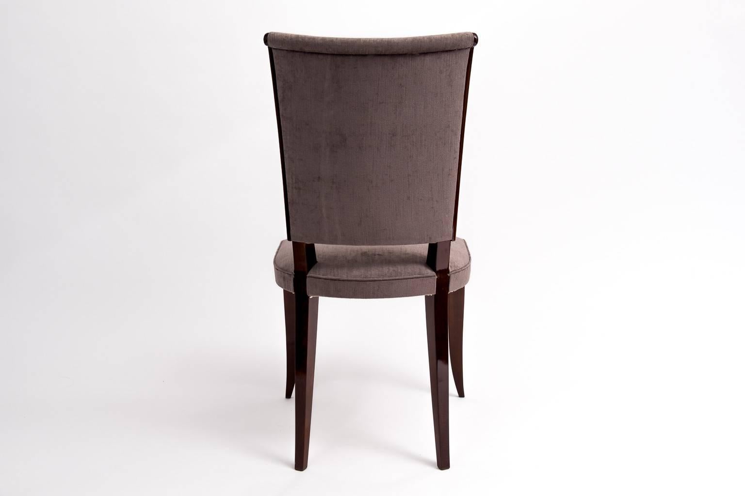 Mid-20th Century Suite of Eight French Art Deco Dining Chairs, circa 1940s