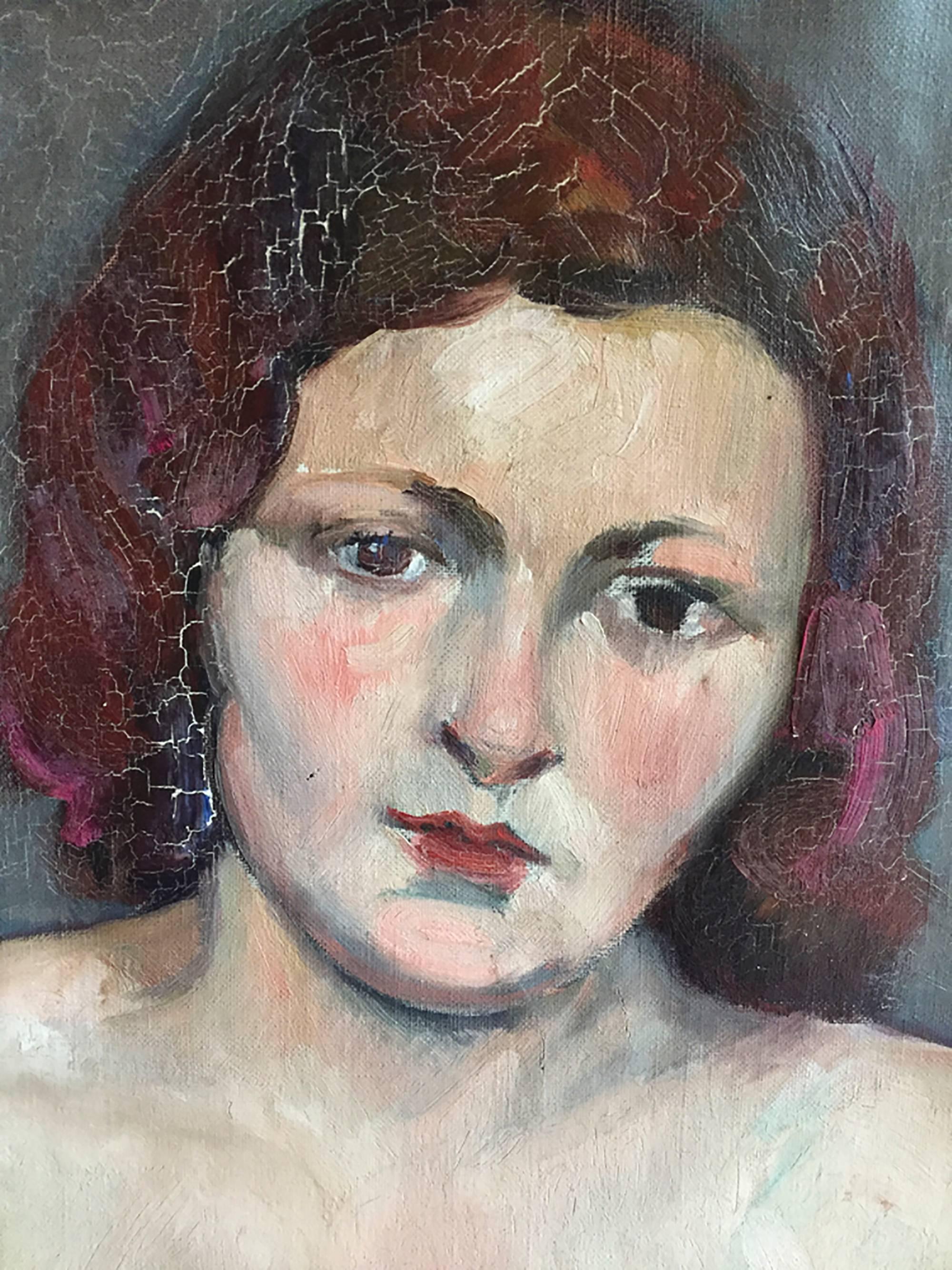 Vintage Nude Oil On Canvas Painting By Savignol Circa 1930 For Sale At 