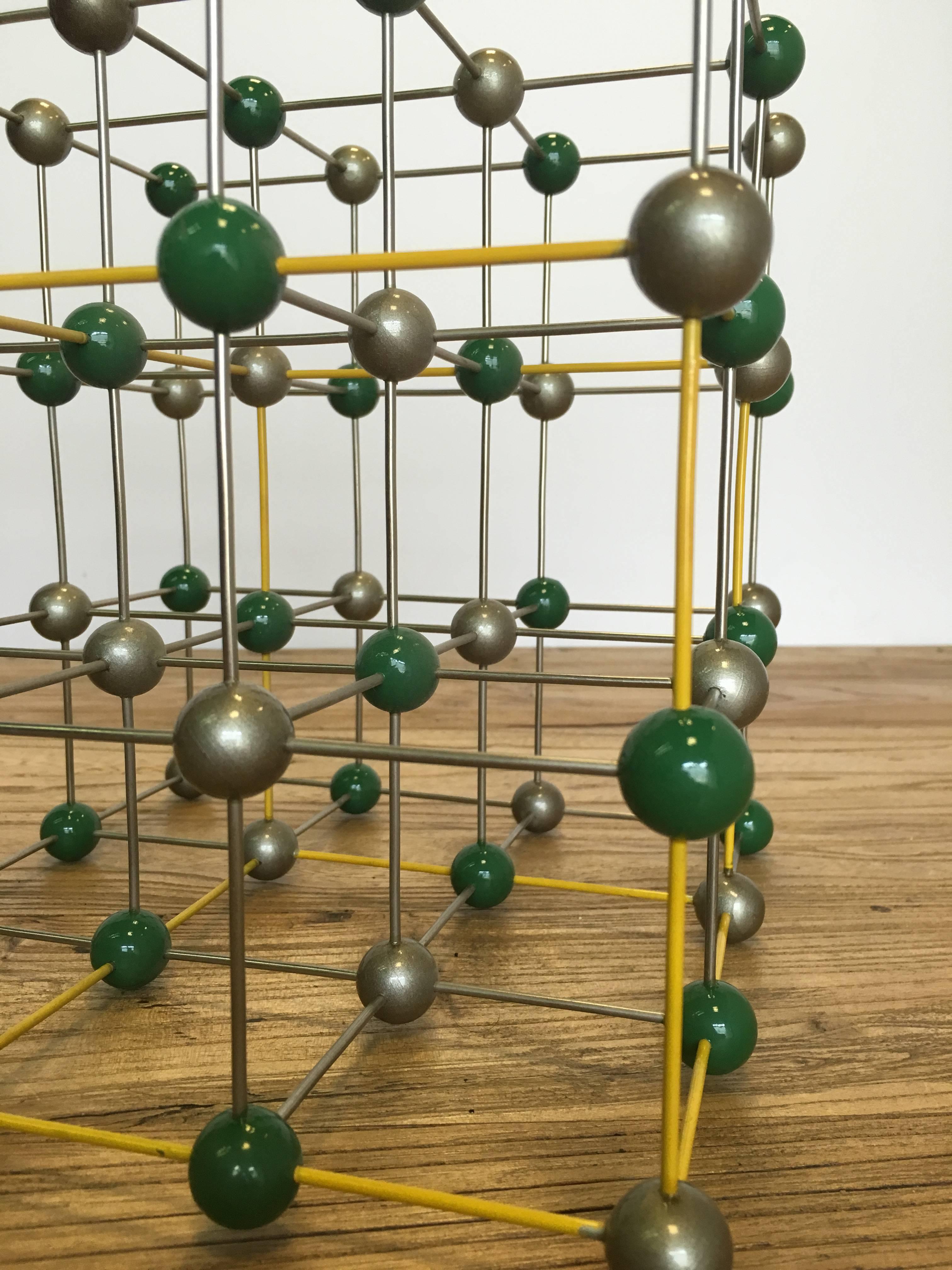 20th Century Vintage Ball and Stick Molecular Model of Salt