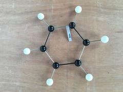Vintage Ball and Stick Molecular Model of Benzene