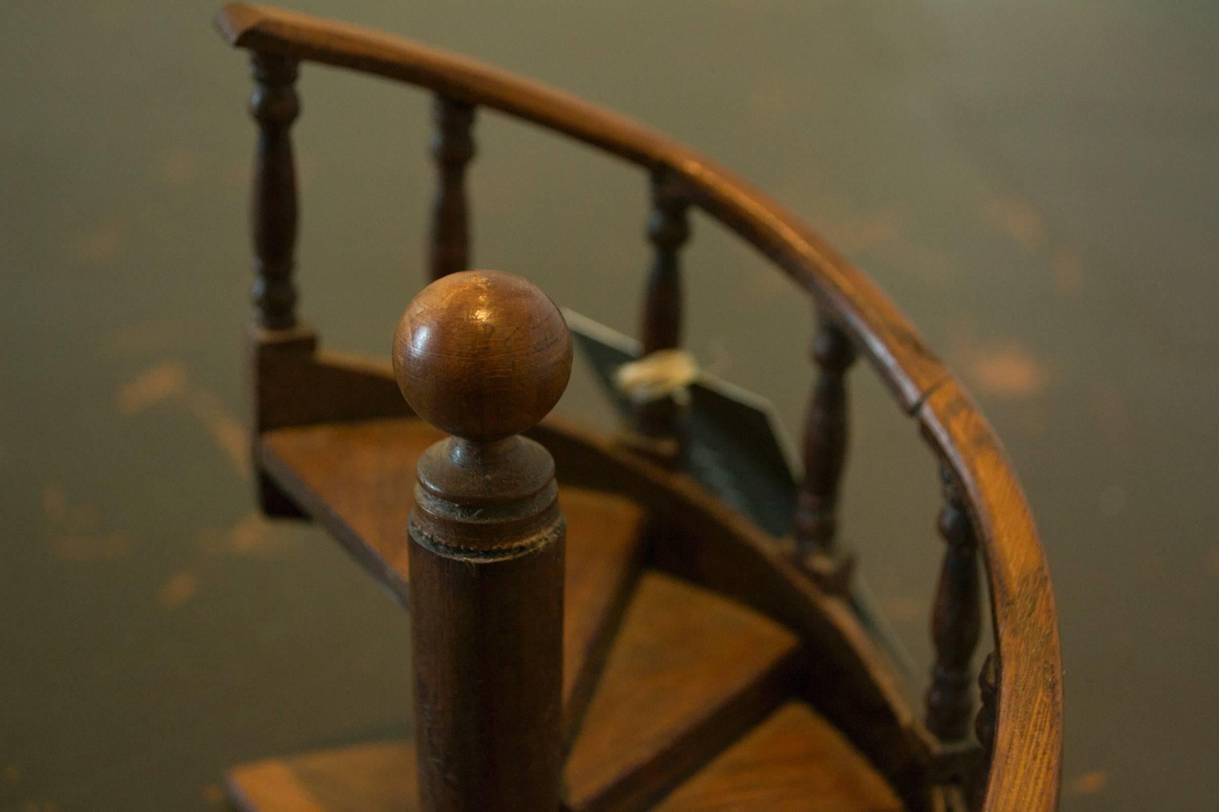 Early 20th Century Vintage Carpenter Model Staircase For Sale