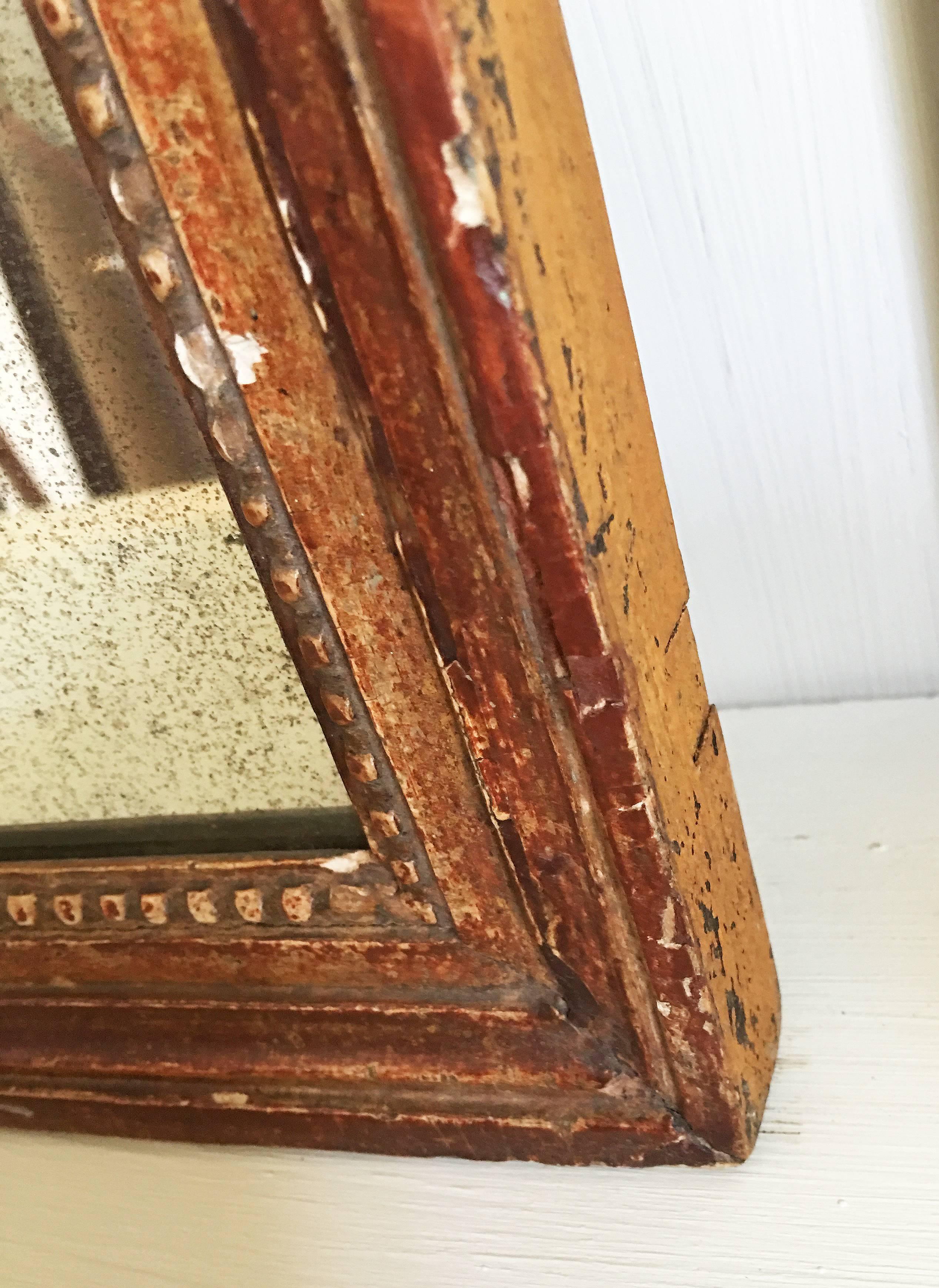 Miroir en or doré du XIXe siècle Bon état - En vente à Napa, CA