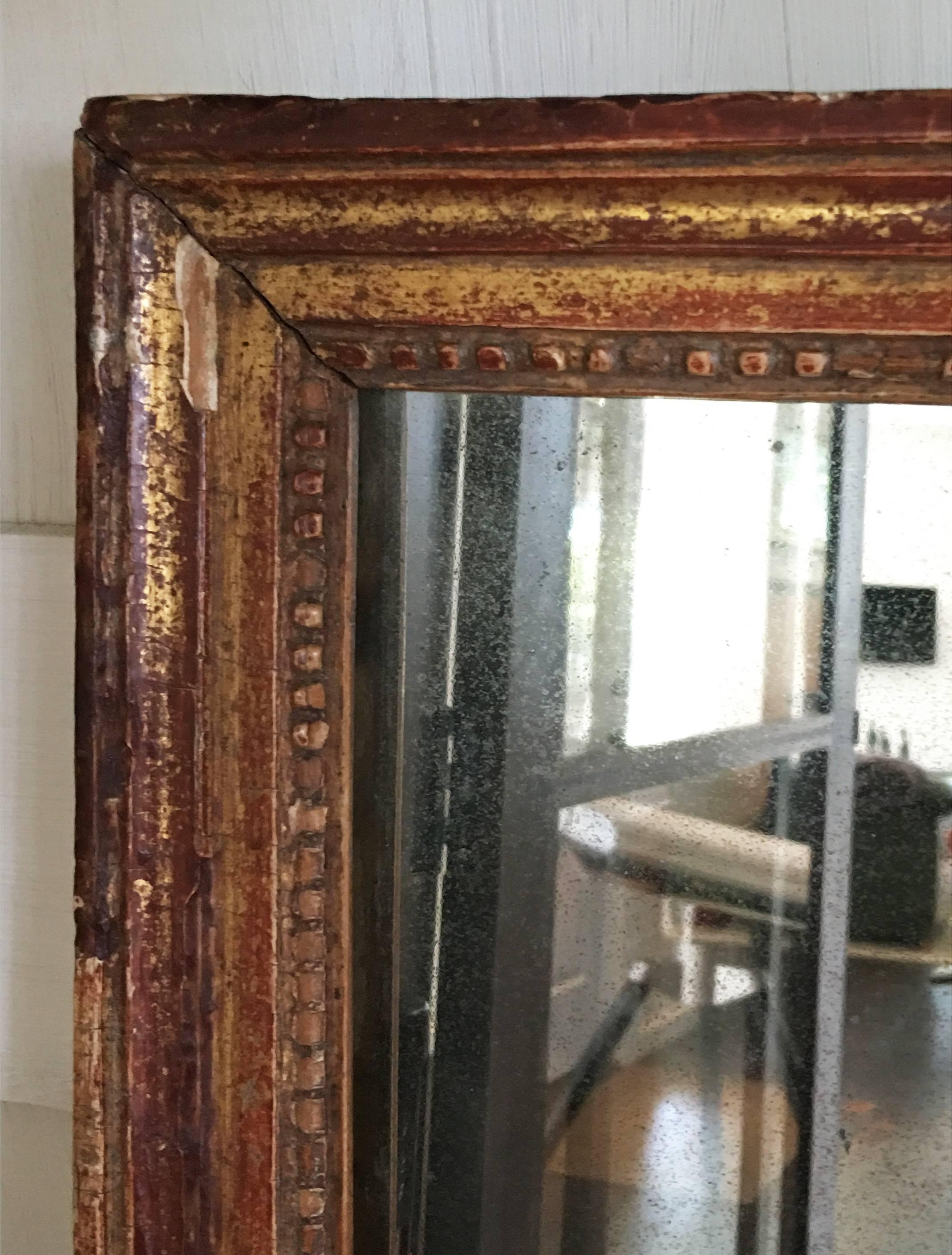 Doré Miroir en or doré du XIXe siècle en vente