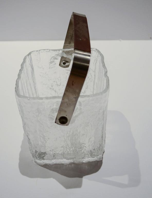 Vintage Hoya Barware Set with Ice Bucket, Six Glasses, and Pair of Ice