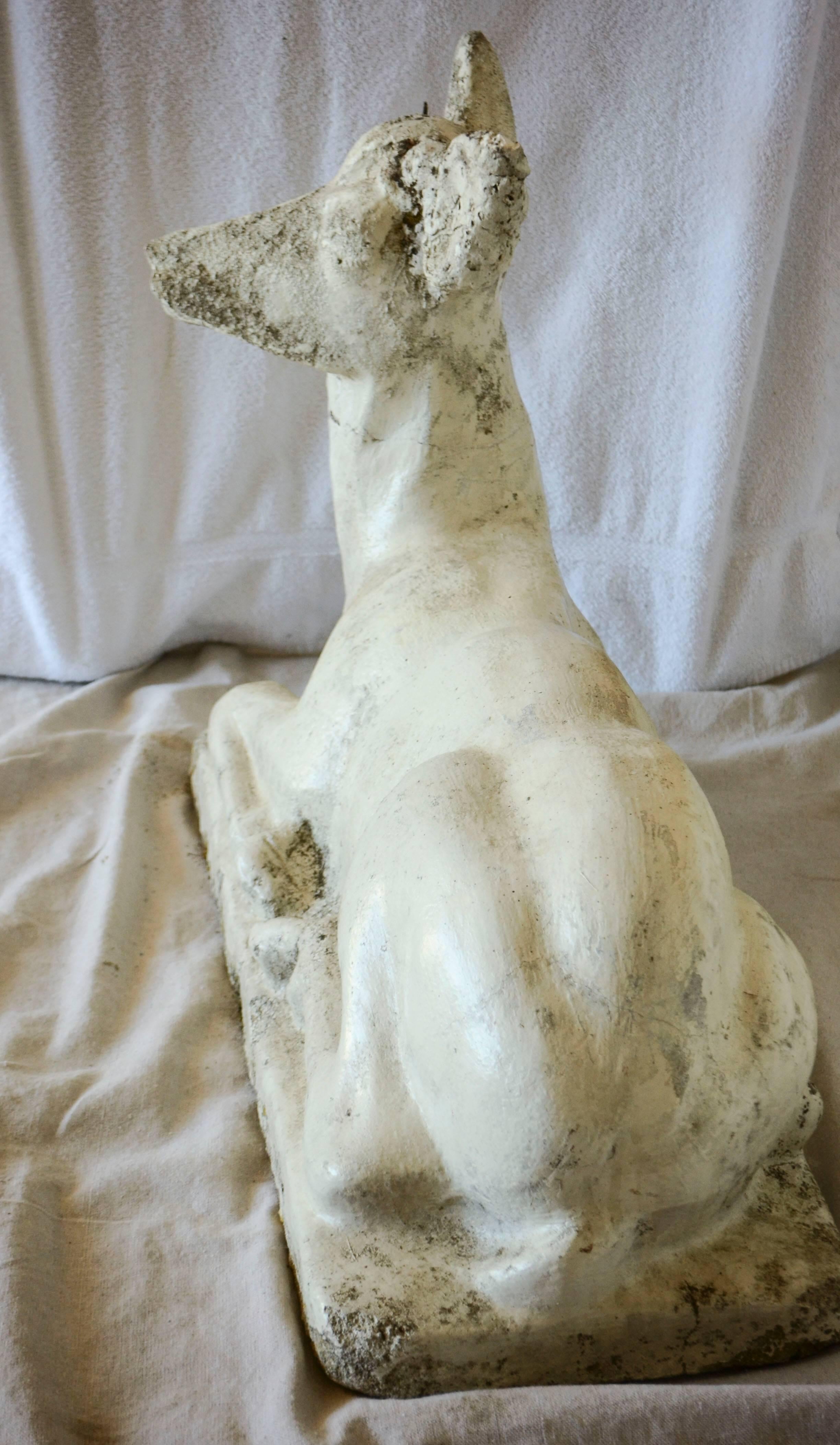 stone deer statues