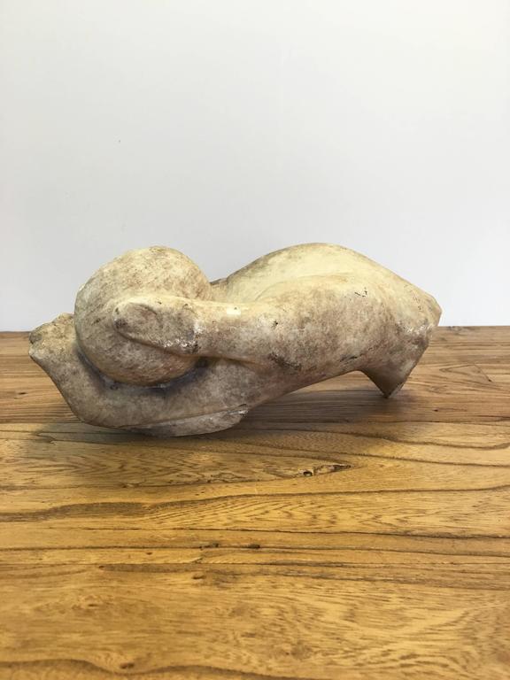 Vintage marble hand fragment from Belgium.  The fragment is holding a marble ball, fragment dates back to the 1880. Vintage condition with minor wear consistent with age and use.

