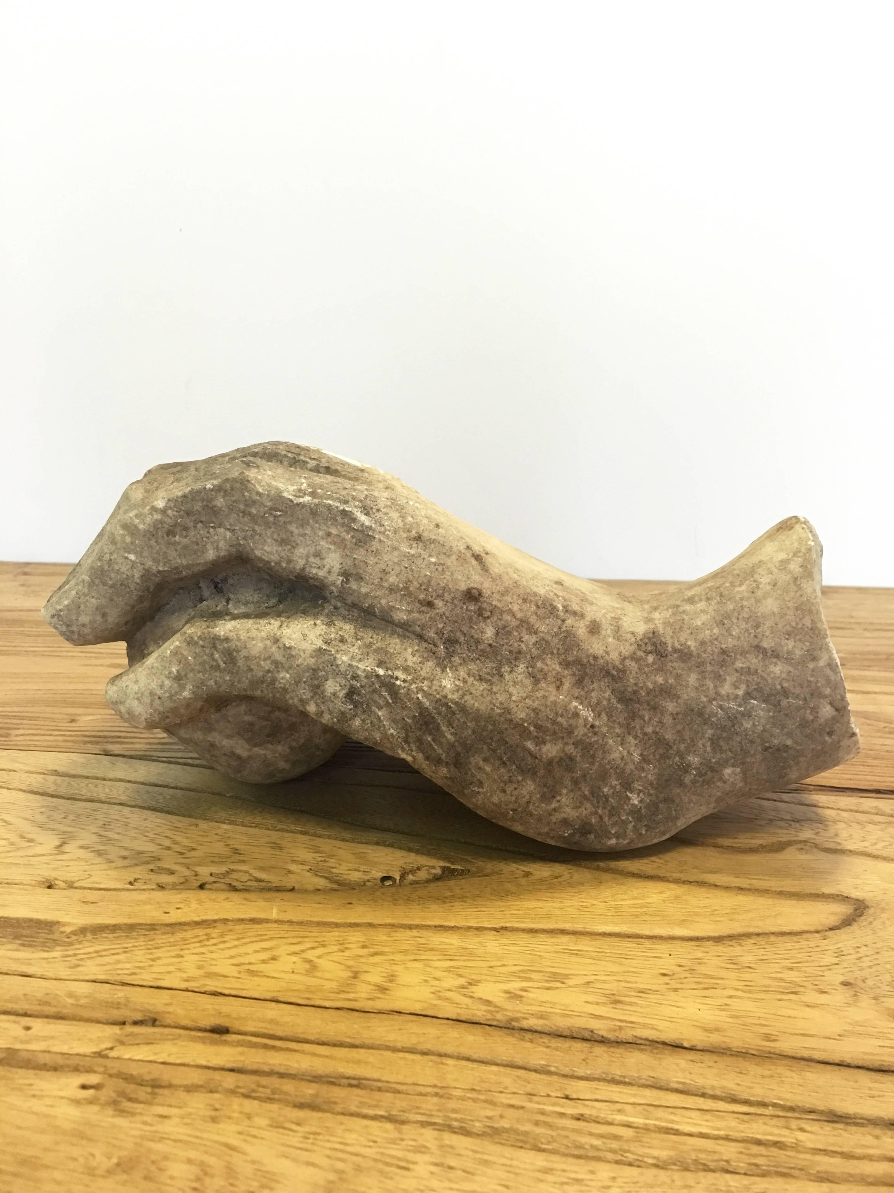 19th Century Vintage Marble Hand Fragment