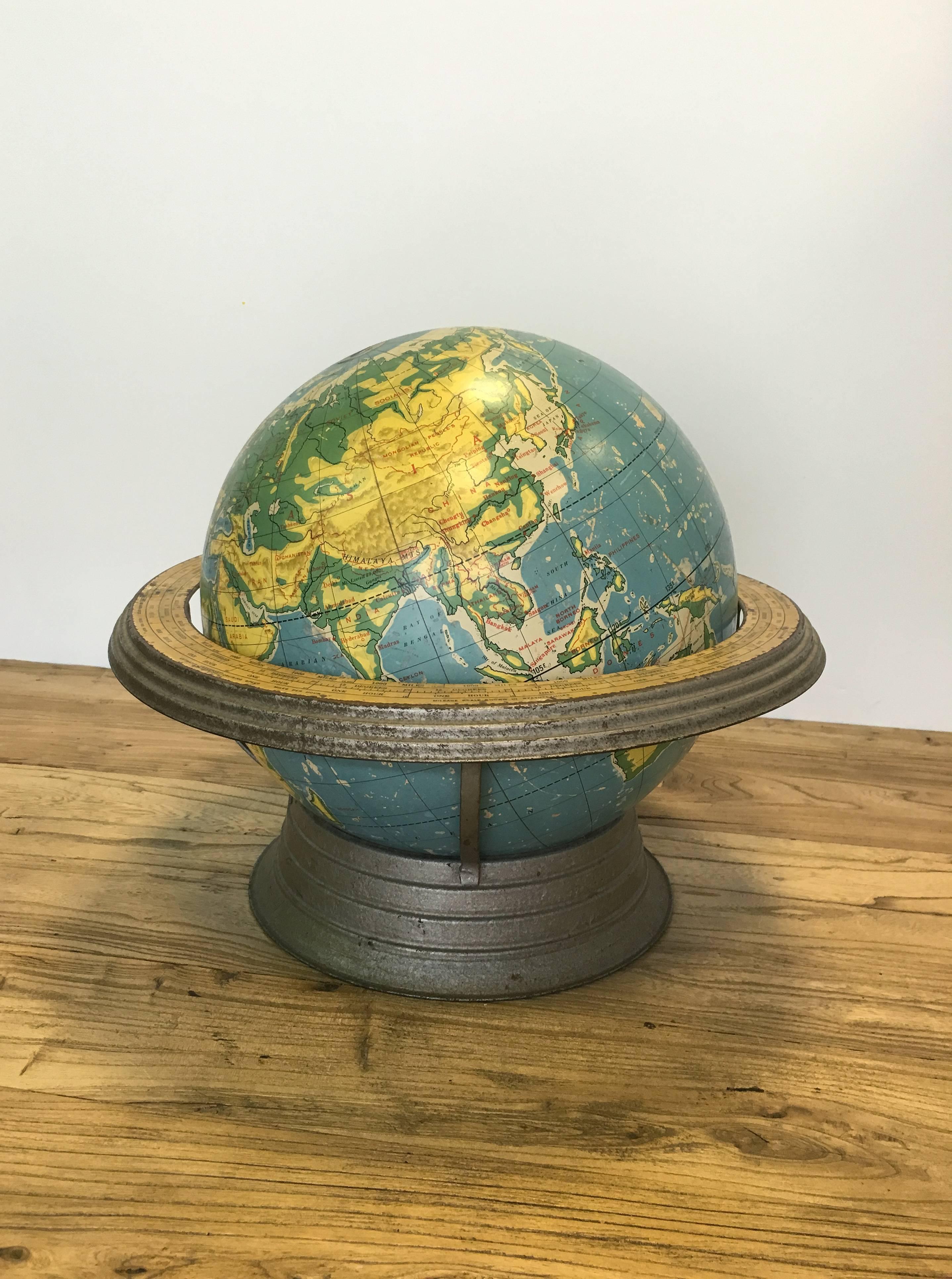 Cram's 12 inch terrestrial globe.