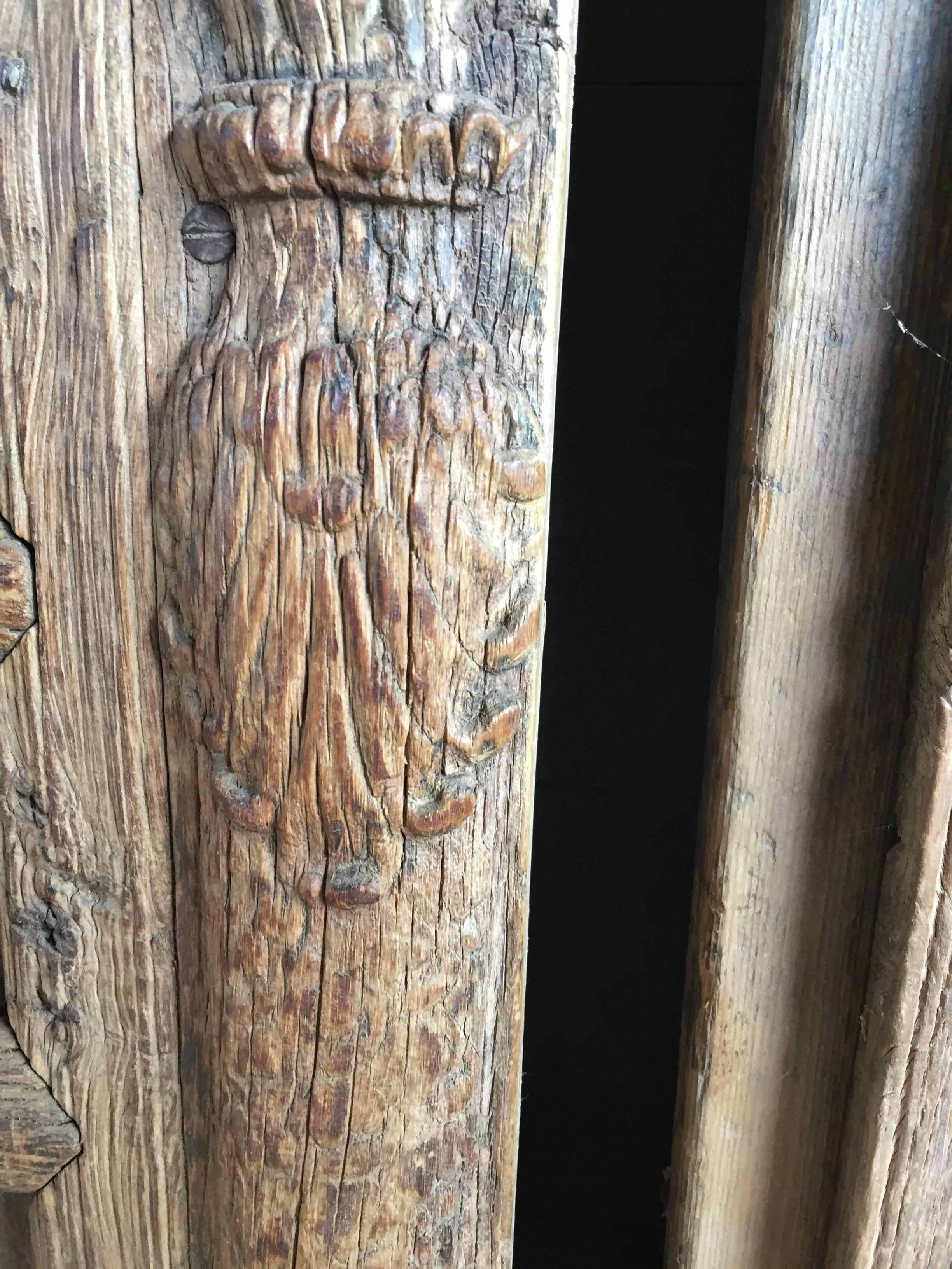 carved wood door panels