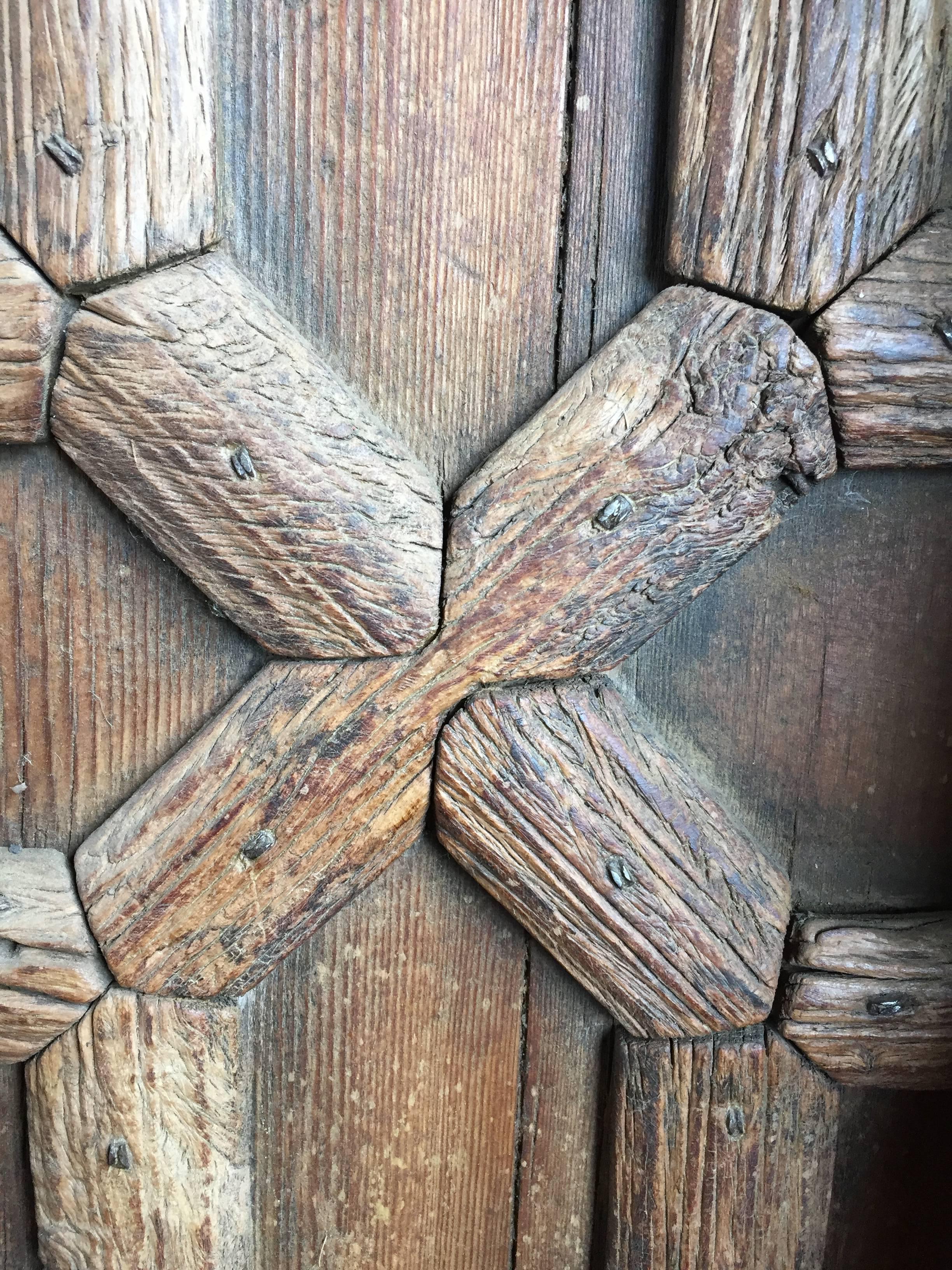 Vintage Carved Wooden Door Panels For Sale 1