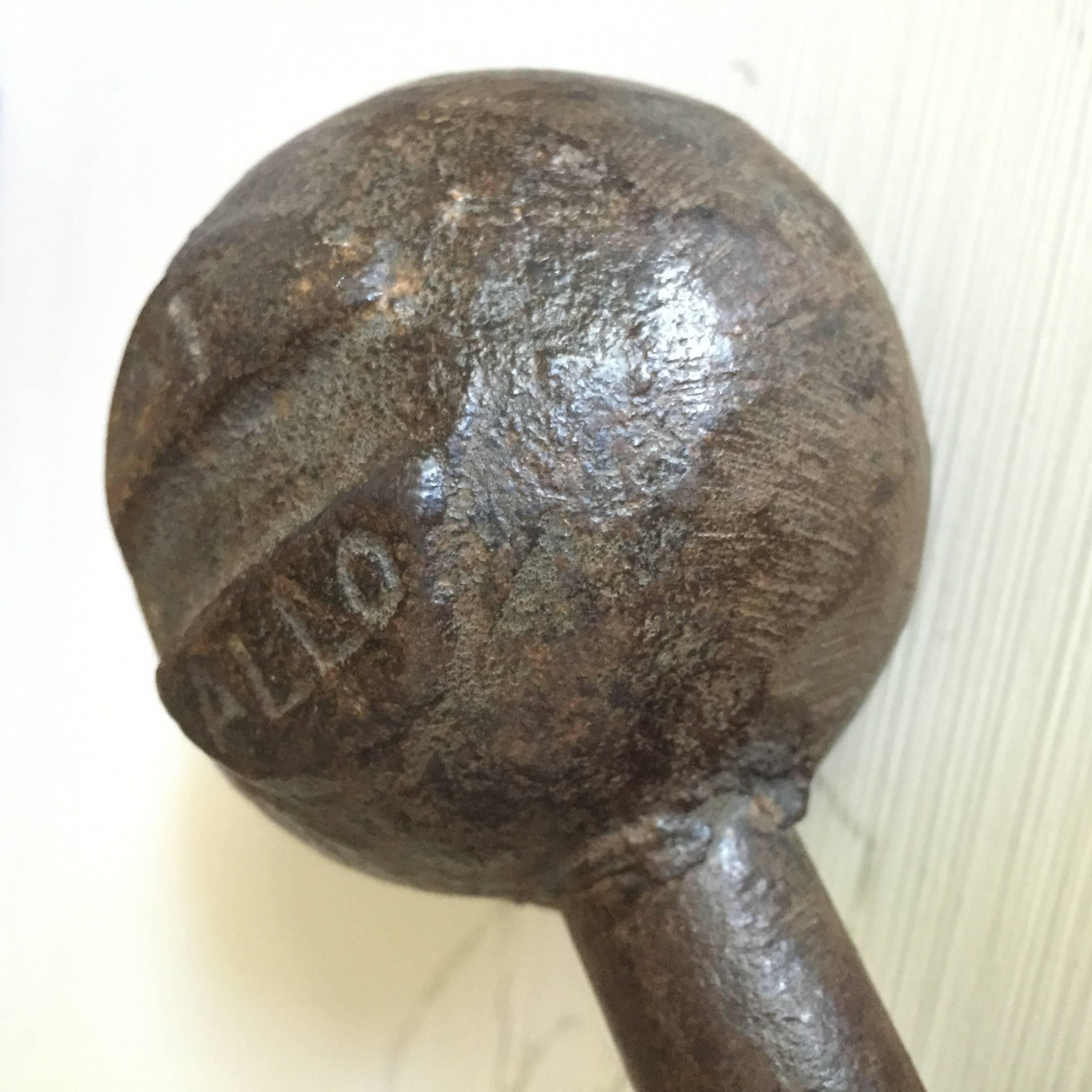 Vintage barbell hand weights. 

Priced individually.