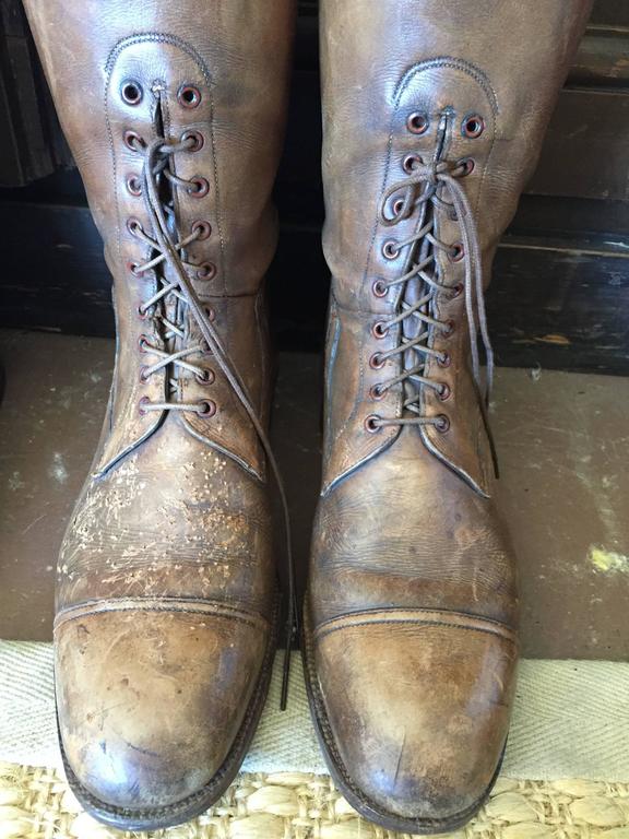 Vintage Edwardian Leather Boots For Sale at 1stDibs